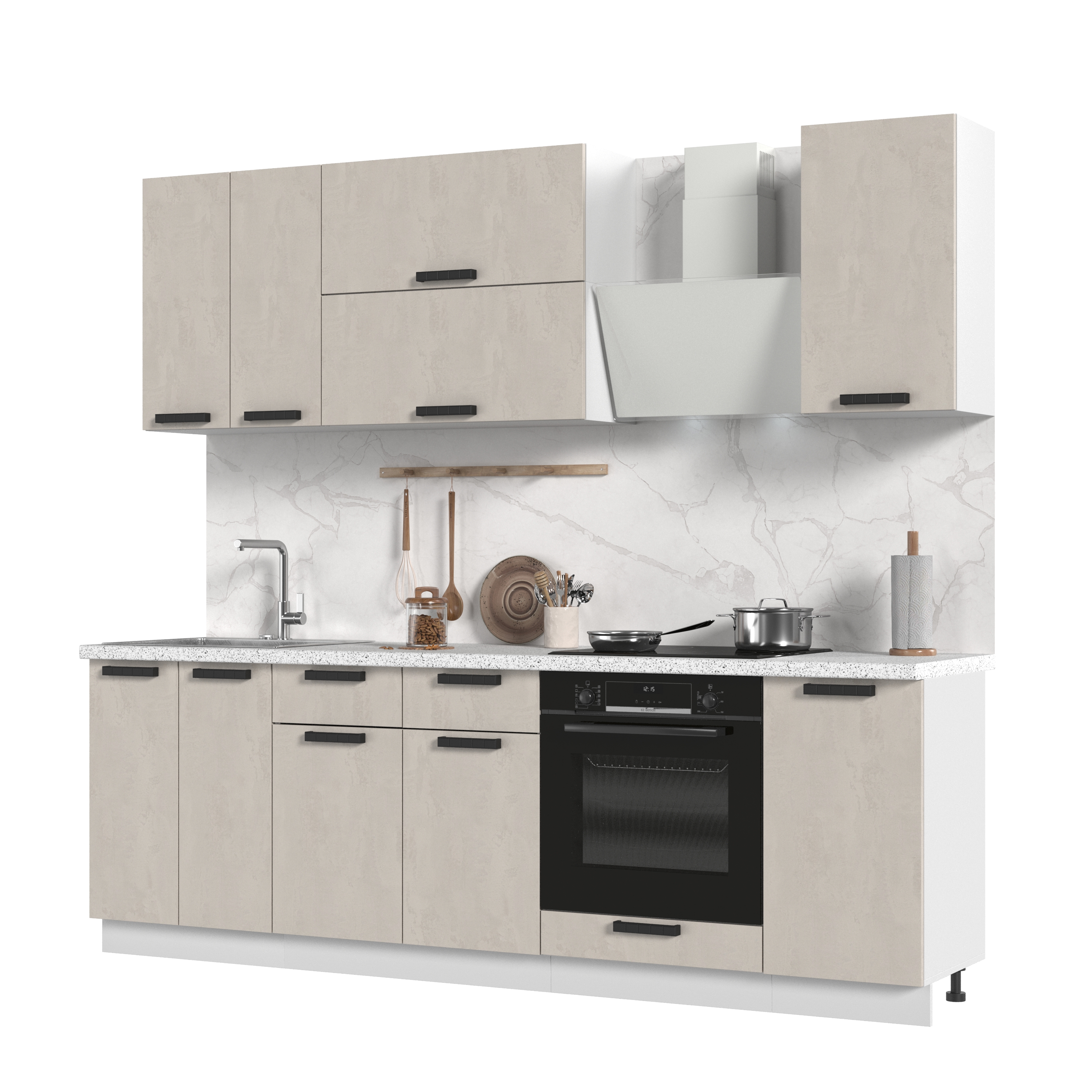 Изображение товара Кухонный гарнитур Пасаденна со столешницей ЛДСП 240x217 см Россия