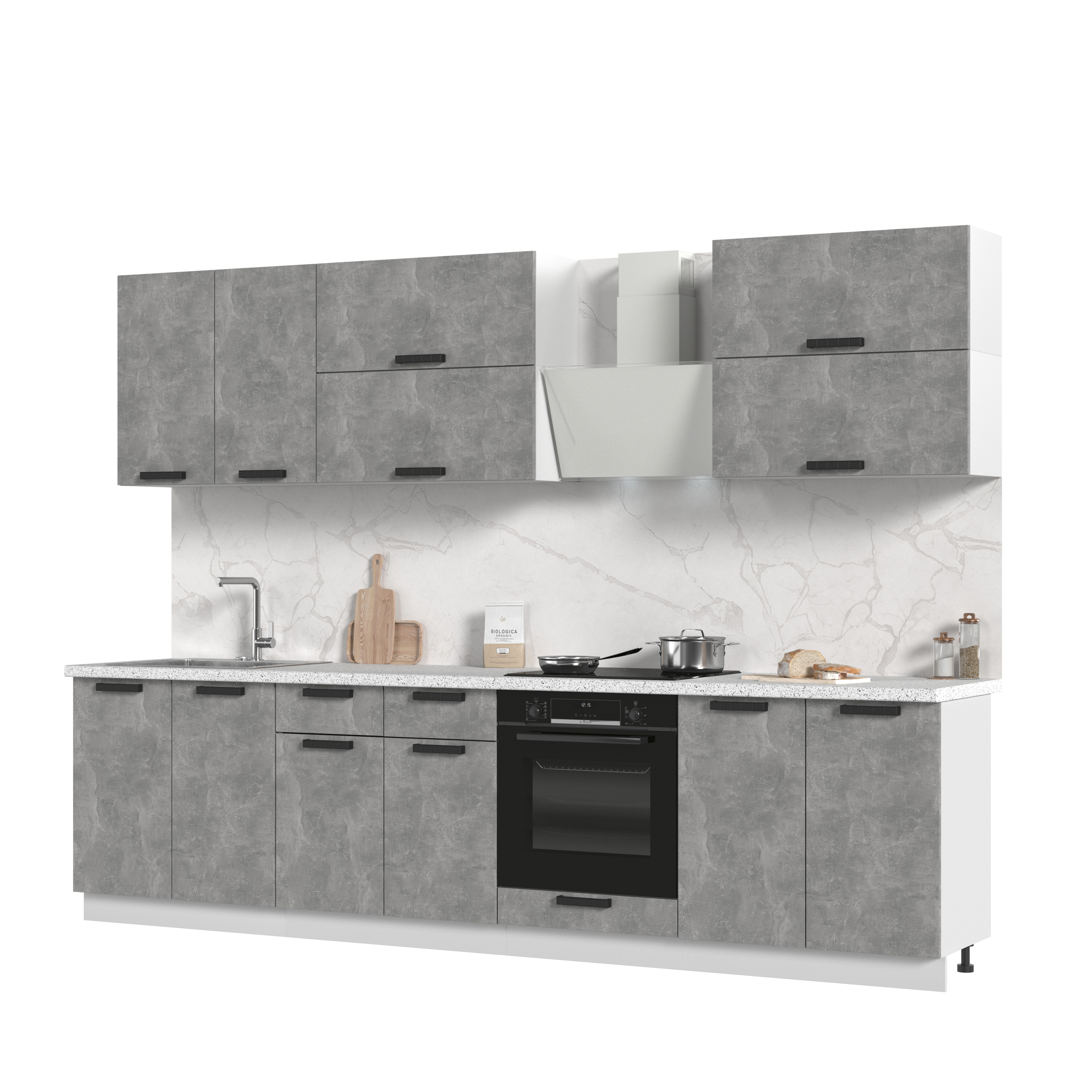 Изображение товара Кухонный гарнитур Пасаденна из ЛДСП в стиле лофт и скандинавский дизайн