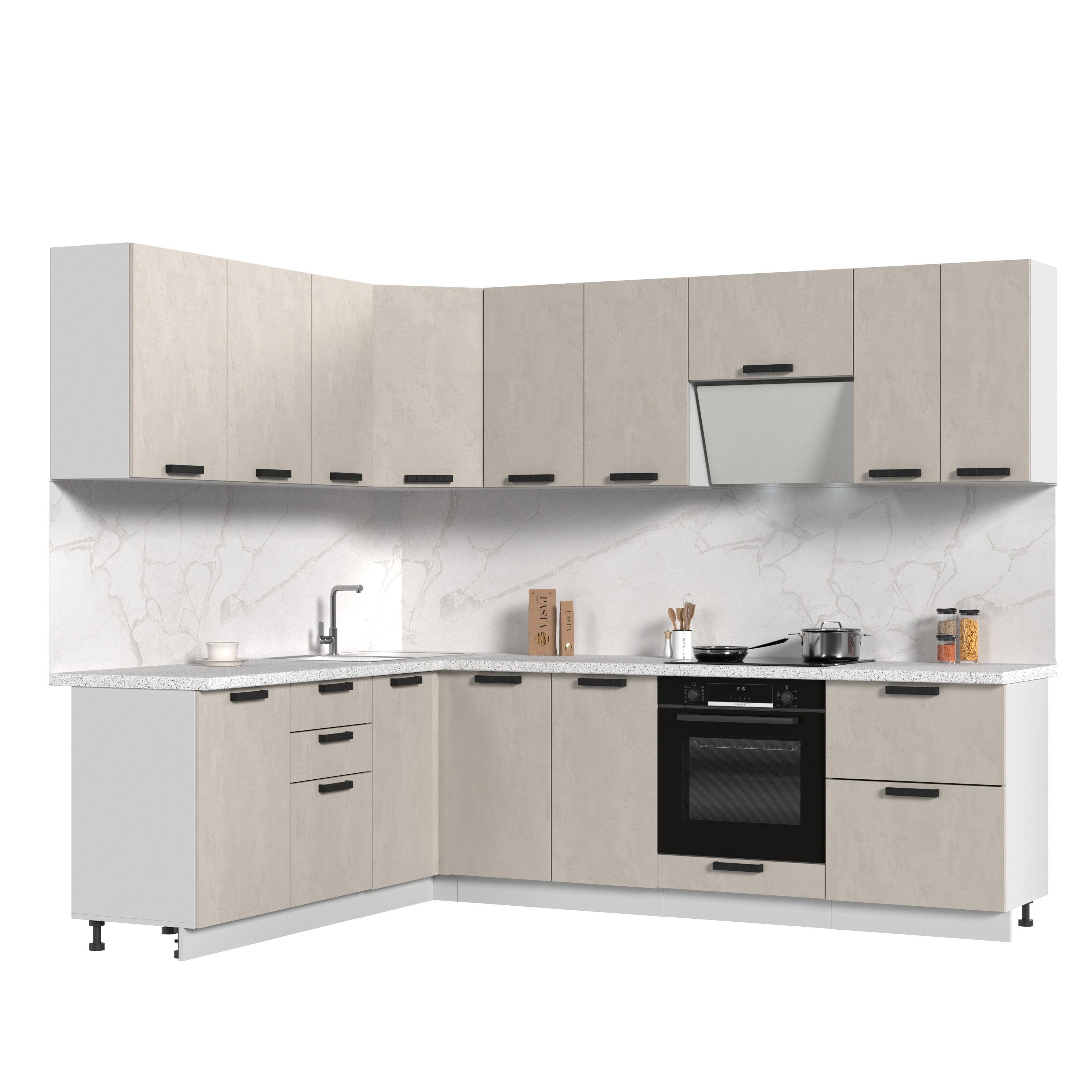 Изображение товара Кухонный гарнитур Пасаденна с столешницей Лён 2.6 см Россия