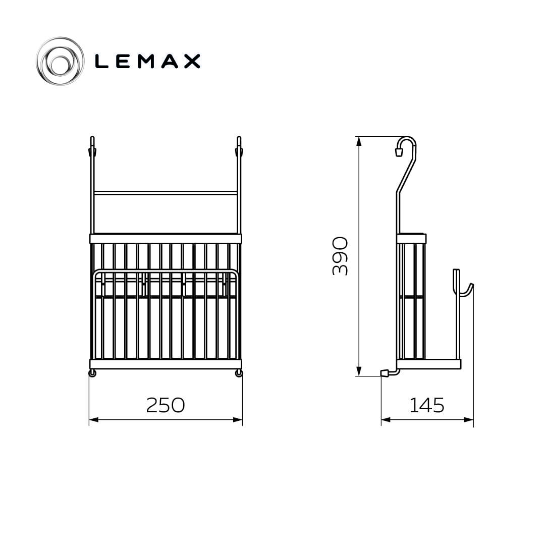 Изображение товара Настенный держатель для кухонных принадлежностей Lemax 15x39.5x25 см Металл цвет бронза