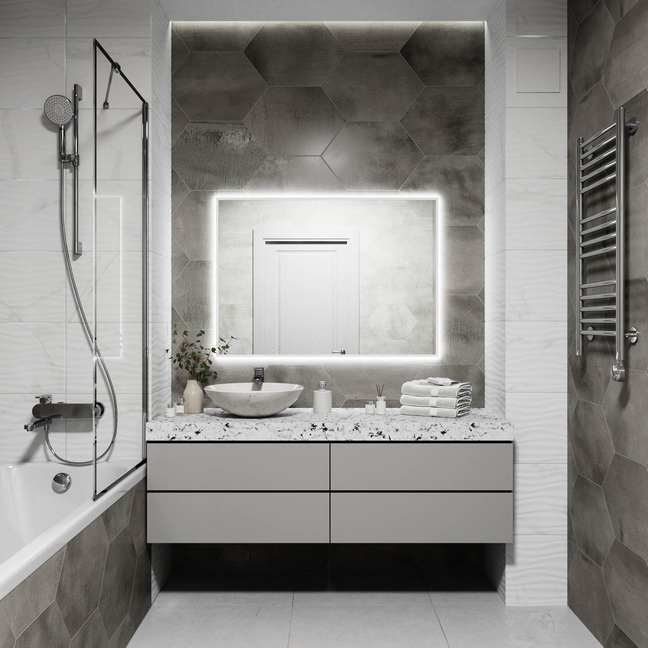 Изображение товара Зеркало со встроенной подсветкой One mirror 10080бсх 80x100 см Изображение товара Зеркало со встроенной подсветкой One mirror 10080бсх 80x100 см