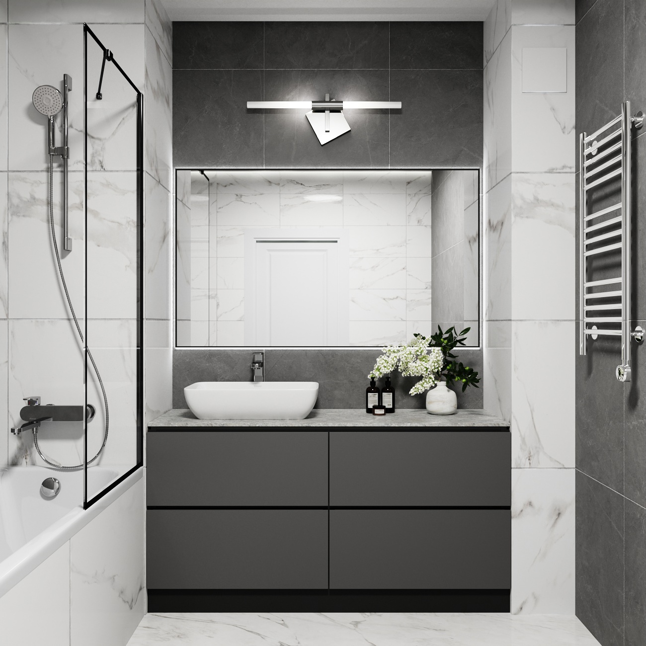 Изображение товара Зеркало со встроенной подсветкой One mirror 14090чсх 90x140 см Изображение товара Зеркало со встроенной подсветкой One mirror 14090чсх 90x140 см