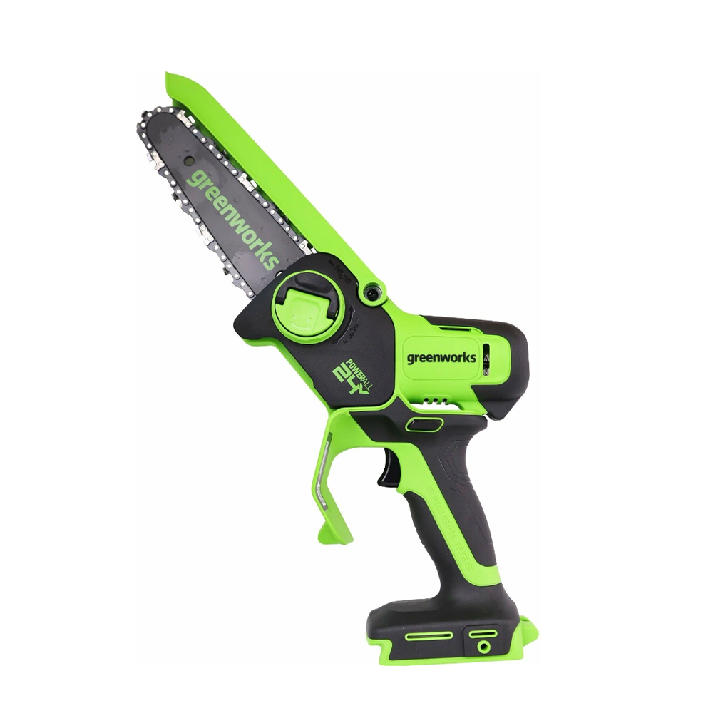 Изображение товара Аккумуляторная цепная мини пила Greenworks GD24CSMNX 24V, 15 см шина
