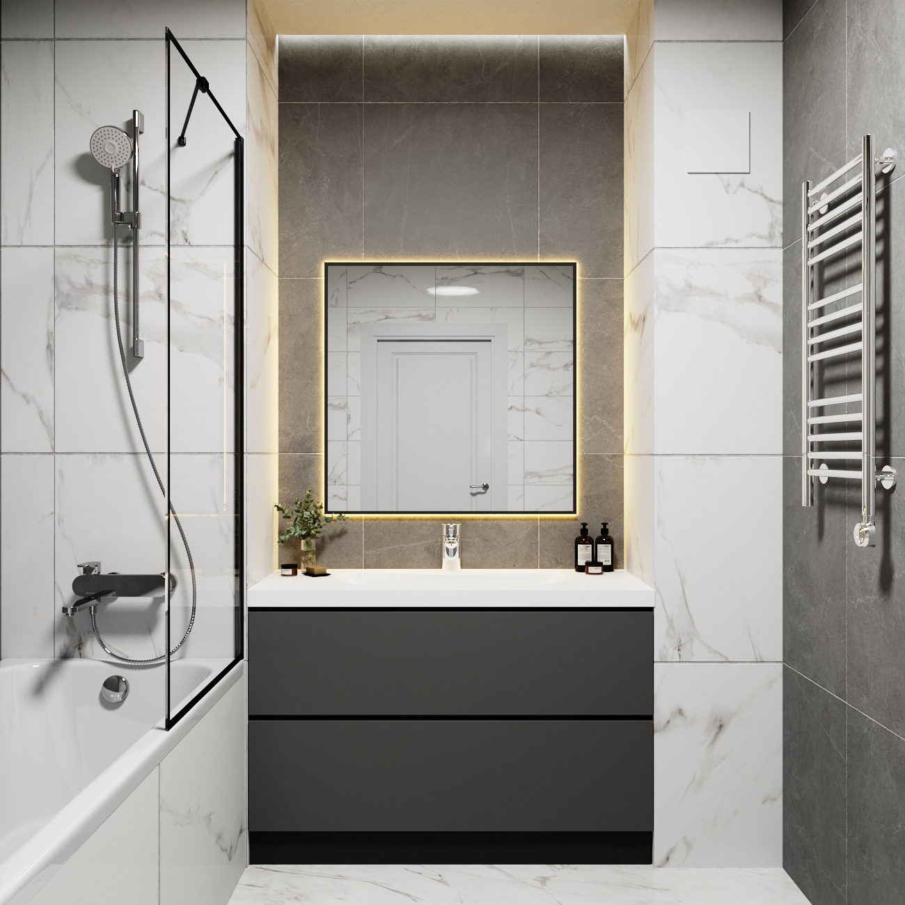 Изображение товара Зеркало со встроенной подсветкой One mirror 8080чст 80x80 см