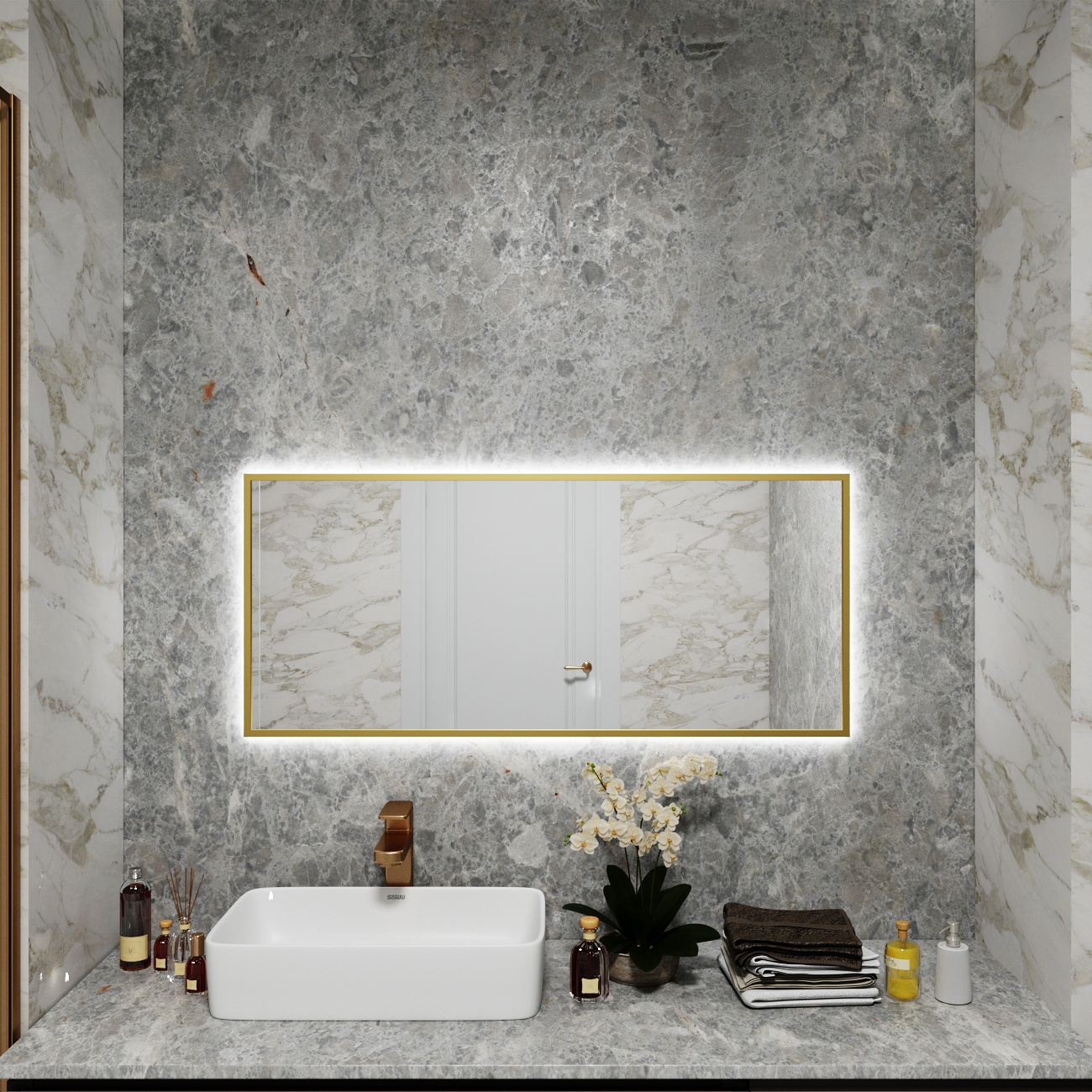 Изображение товара Зеркало со встроенной подсветкой One mirror 10040зсх 40x100 см Изображение товара Зеркало со встроенной подсветкой One mirror 10040зсх 40x100 см