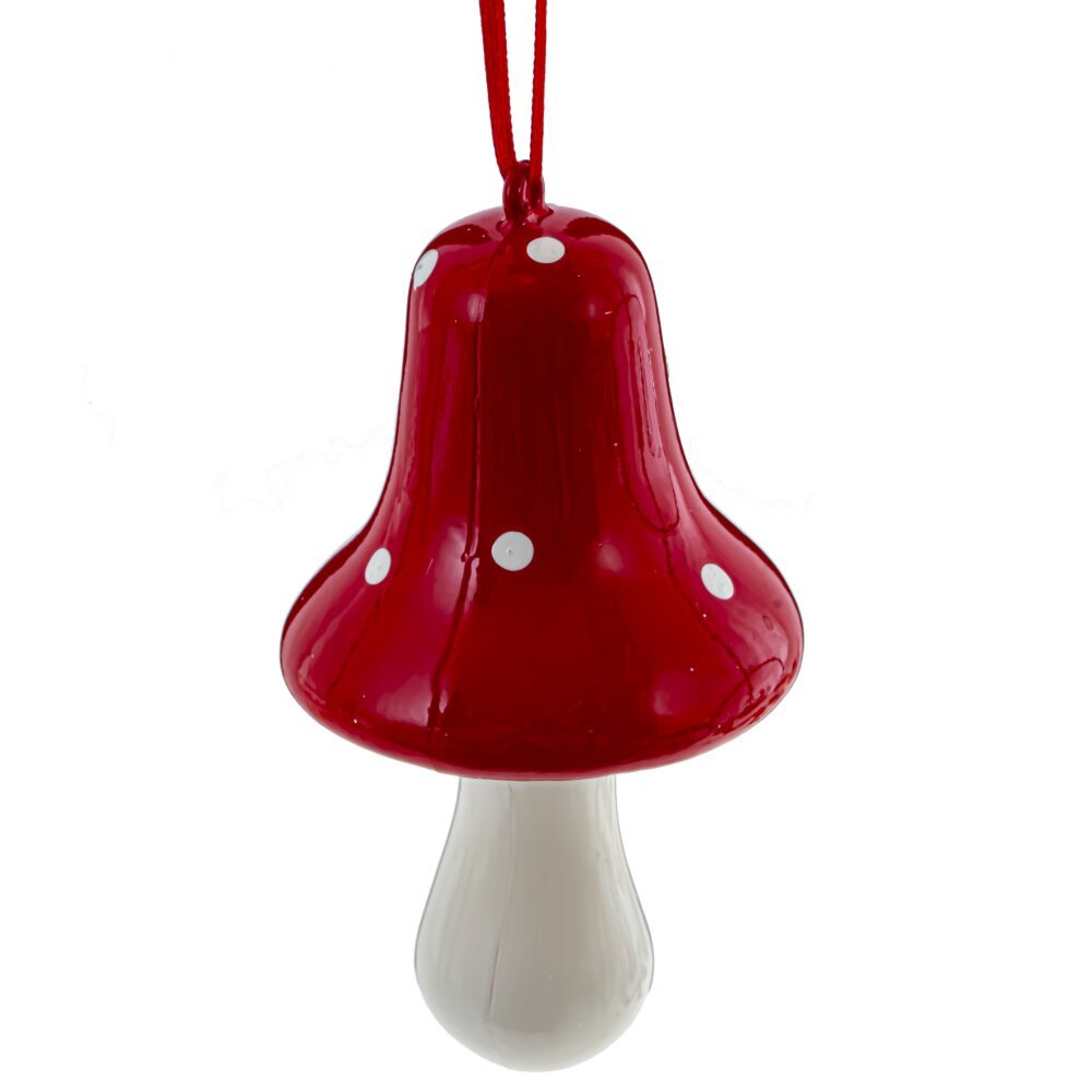 Изображение товара Украшение елочное «Гриб», 934598 11.4x6.4x6.4 см, цвет красно-белый