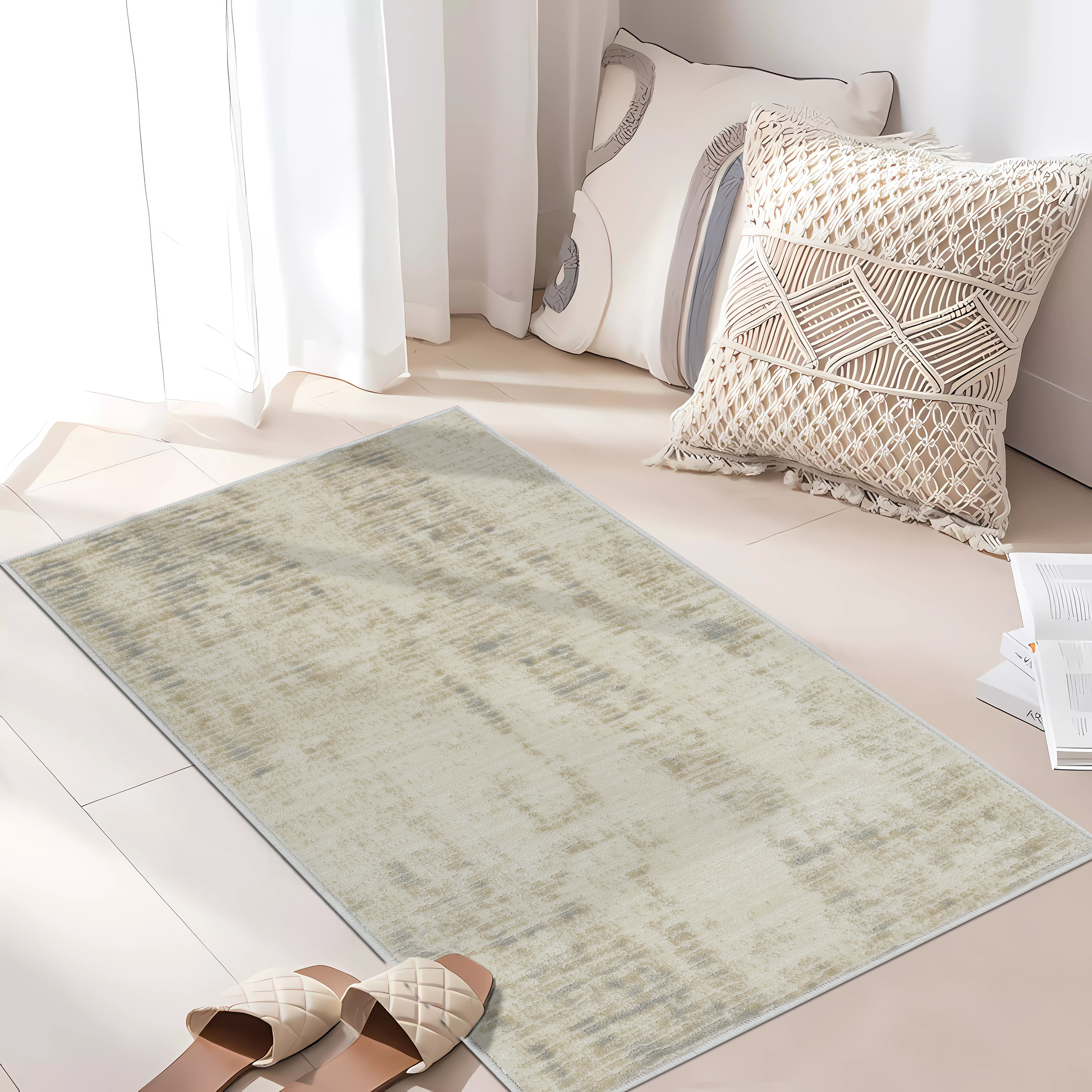 Изображение товара Ковер Оптимист 60x110 см полипропилен бежевый 84028_61