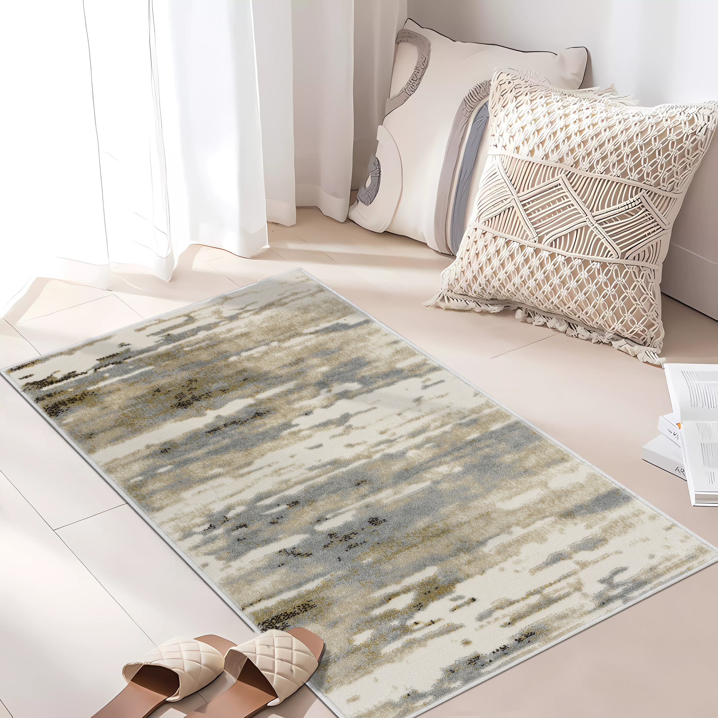 Изображение товара Ковер Оптимист 60x110 см из полипропилена бежевый для дома и детской