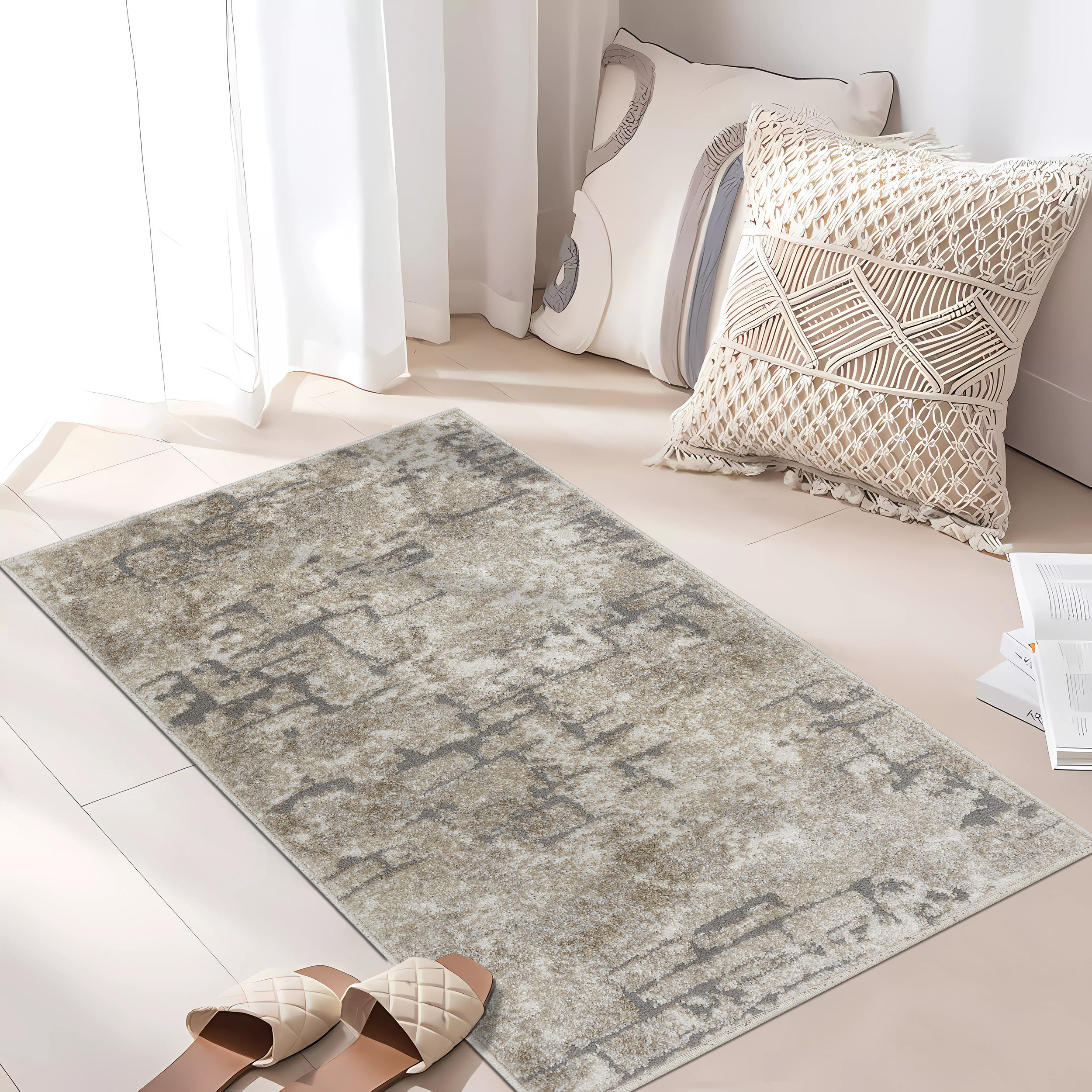 Изображение товара Ковер Тач 60x110 см полипропилен бежевый 83906_30162