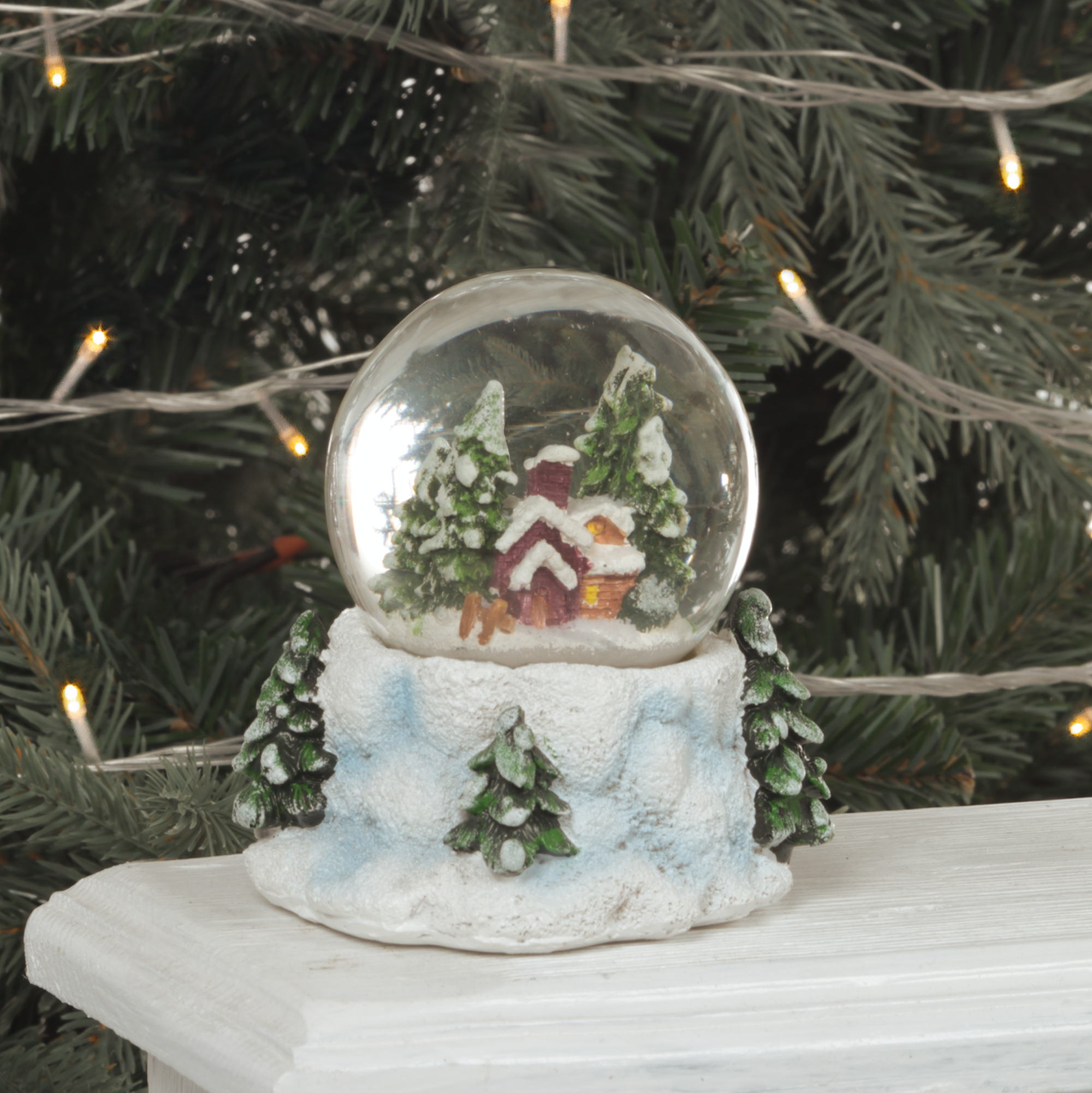 Изображение товара Новогоднее украшение Фигура декоративная 10x7 см бело-зеленое