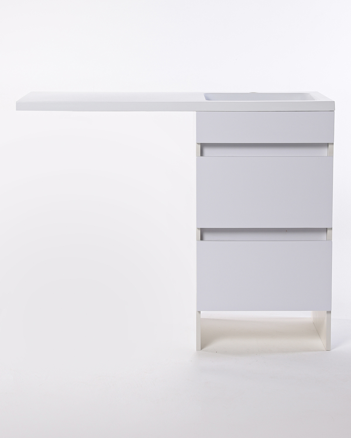 Изображение товара Тумба под раковину TOPLINE FOPTU500W 48 см с двумя ящиками и белым глянцем