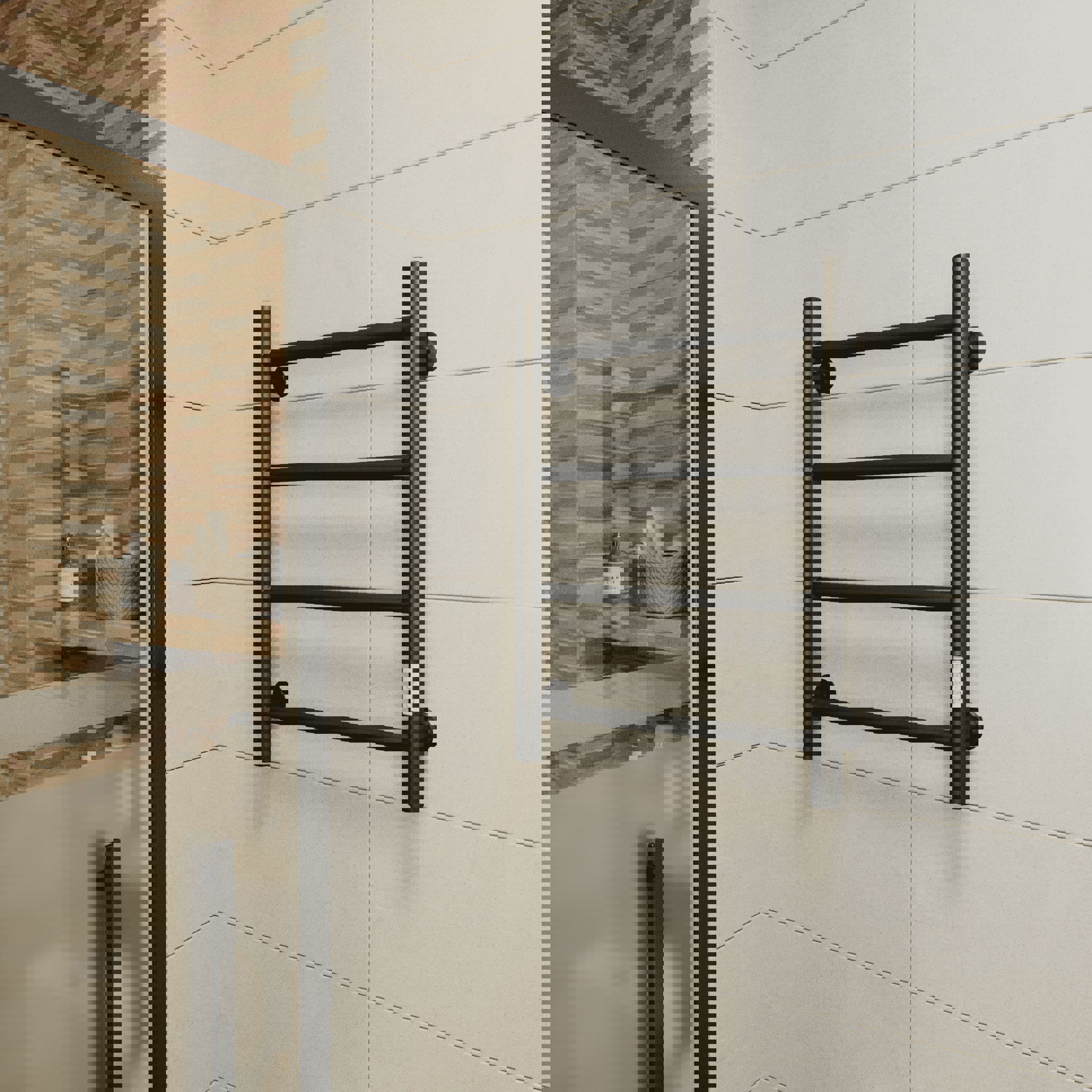 Изображение товара Электрический полотенцесушитель Bauedge M0054U В10 П4 400x600 мм 85 Вт с таймером и терморегуляторо