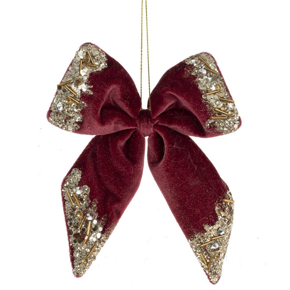 Изображение товара Елочная игрушка Remeco Collection Бант 793117 15x2x17 см цвет бордовый