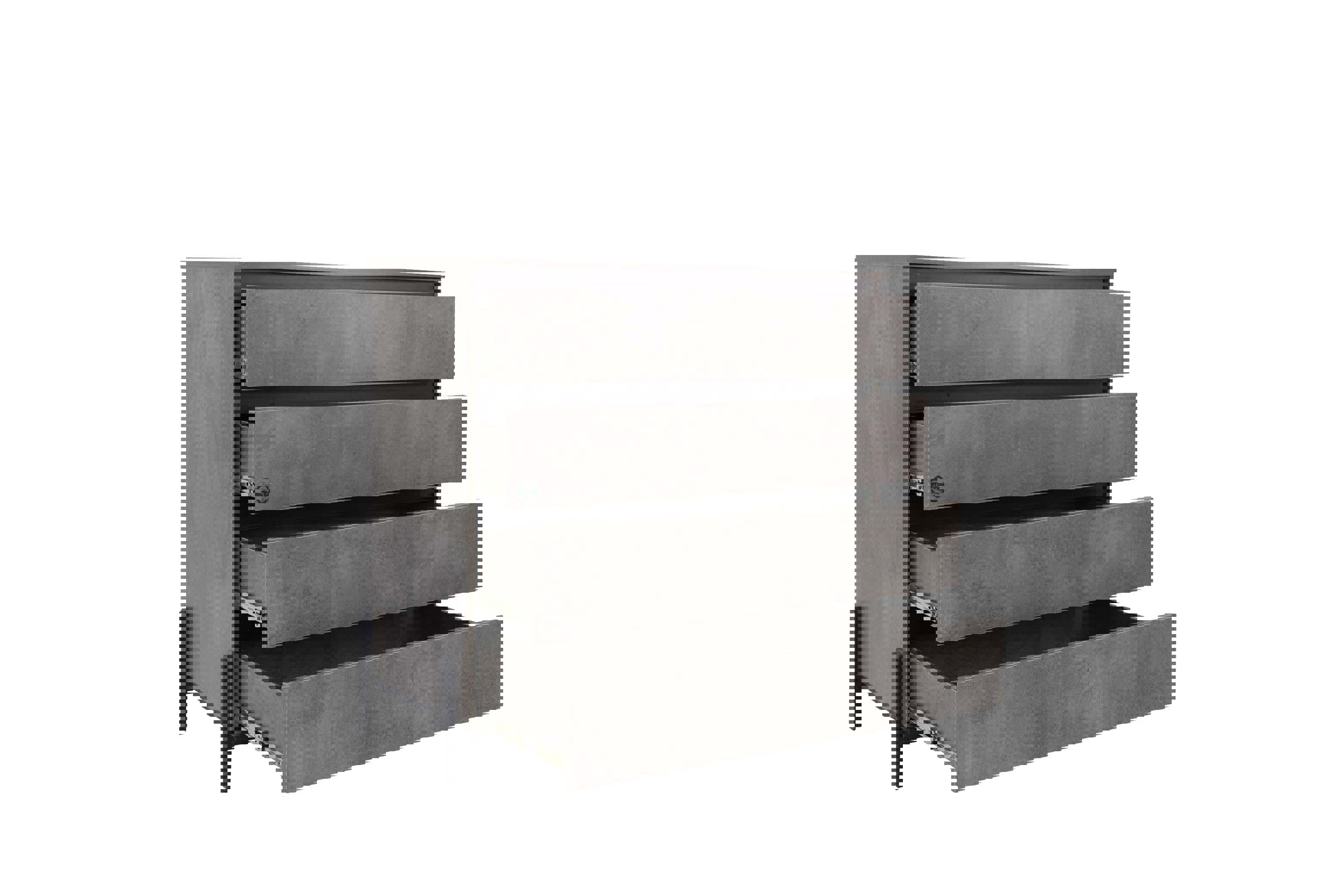 Изображение товара Комод Ивару Некст 4 ящика 104x50x100 см ЛДСП цвет темно-серый