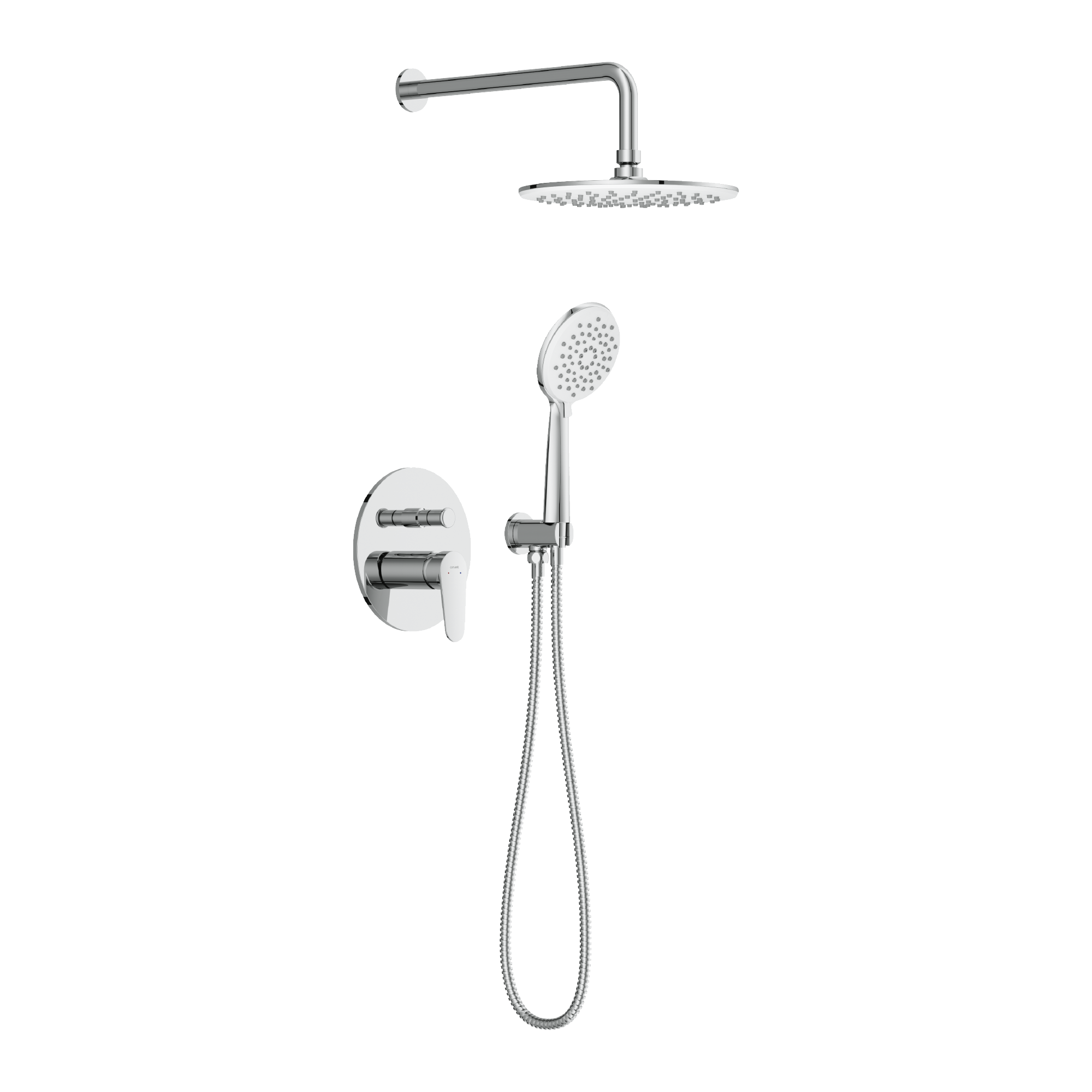 Изображение товара Душевая система Cersanit Lara скрытого монтажа с тоуристическим душем и трехрежимной лейкой черный 