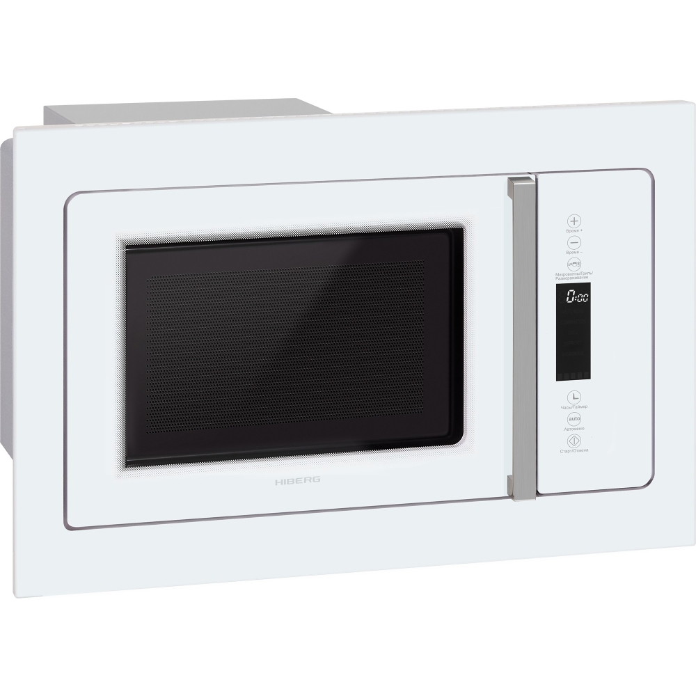 Изображение товара Встраиваемая микроволновая печь HIBERG VM 8505 W 25 л с грилем и керамическим покрытием