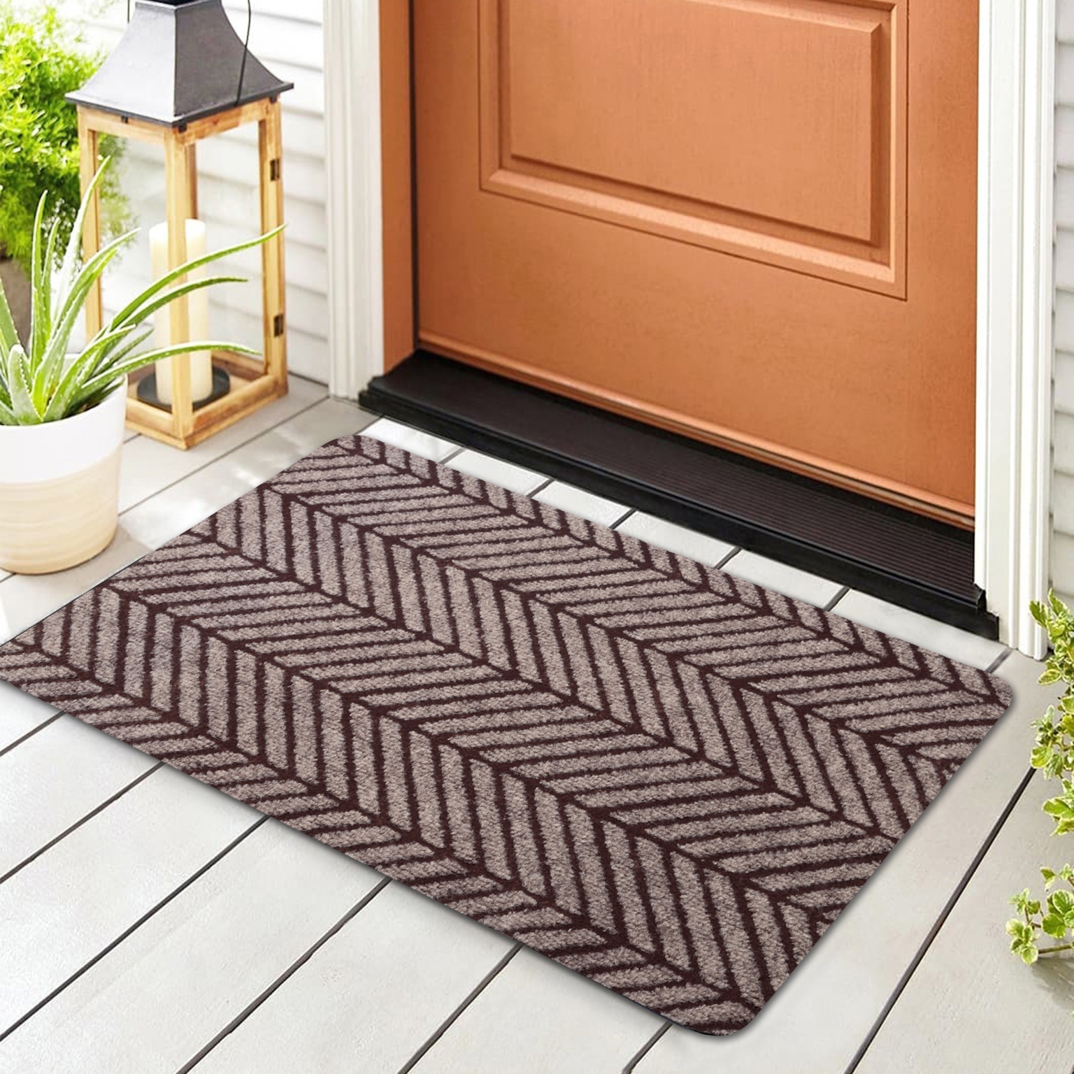 Изображение товара Коврик придверный полиэстер DM3 50x80 см цвет коричневый