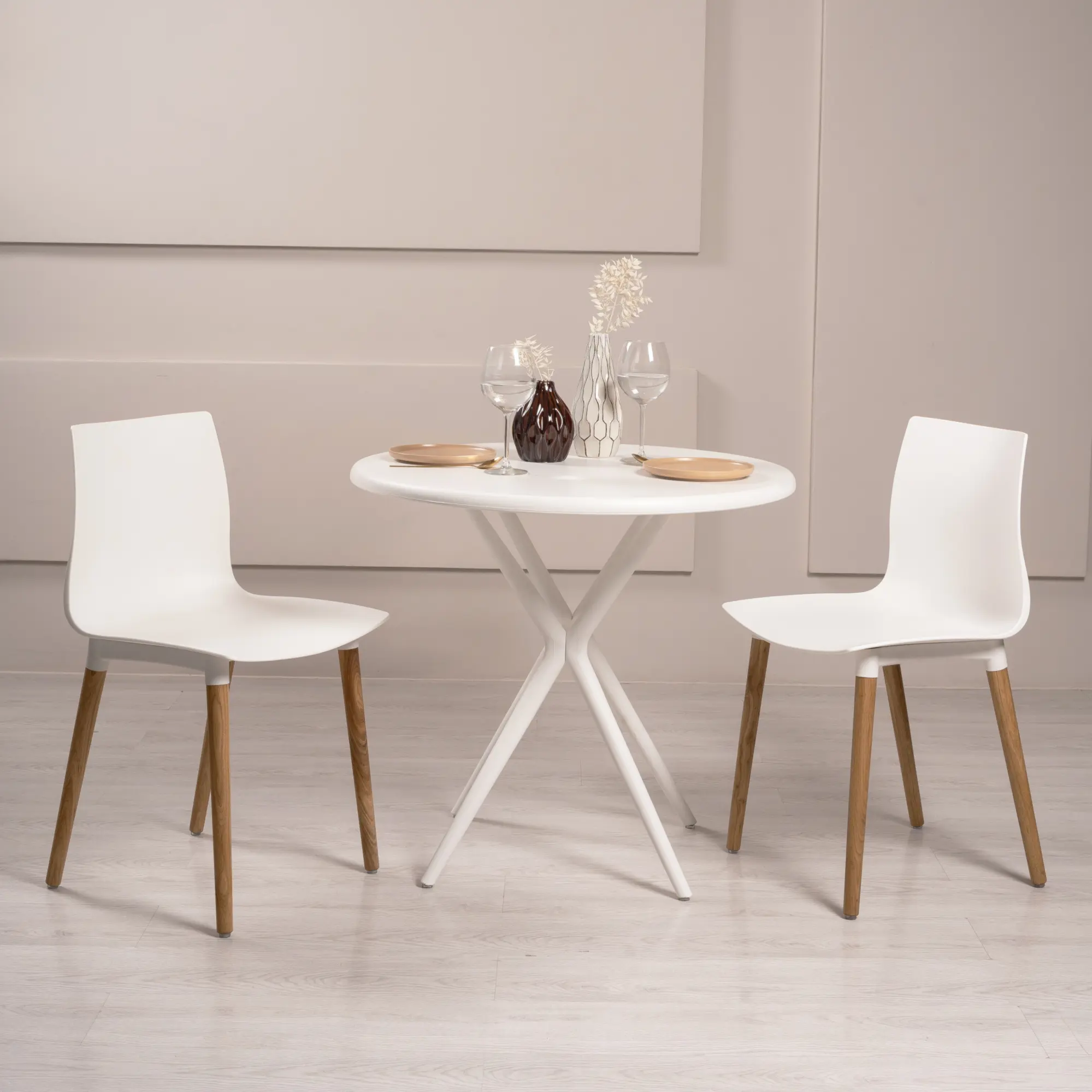 Стул Brados 45x80x48 см каркас дерево/пластик спинка полипропилен цвет белый - 5