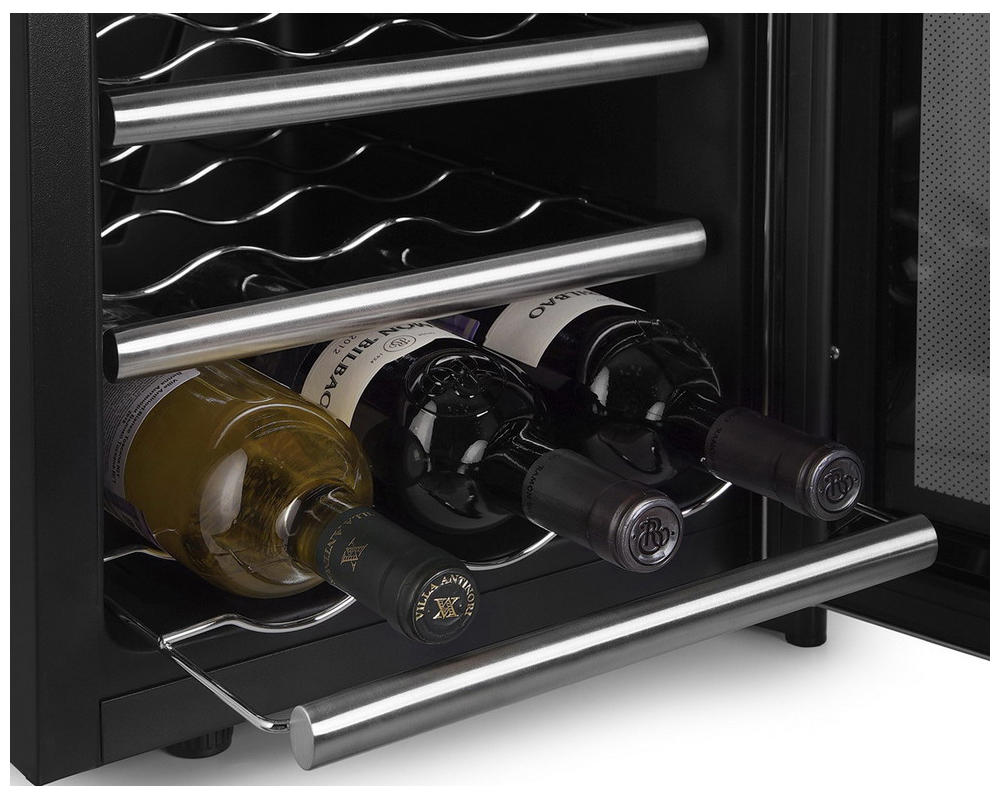 Изображение товара Винный шкаф Kitfort 34х82х51 см 21 бутылок цвет черный