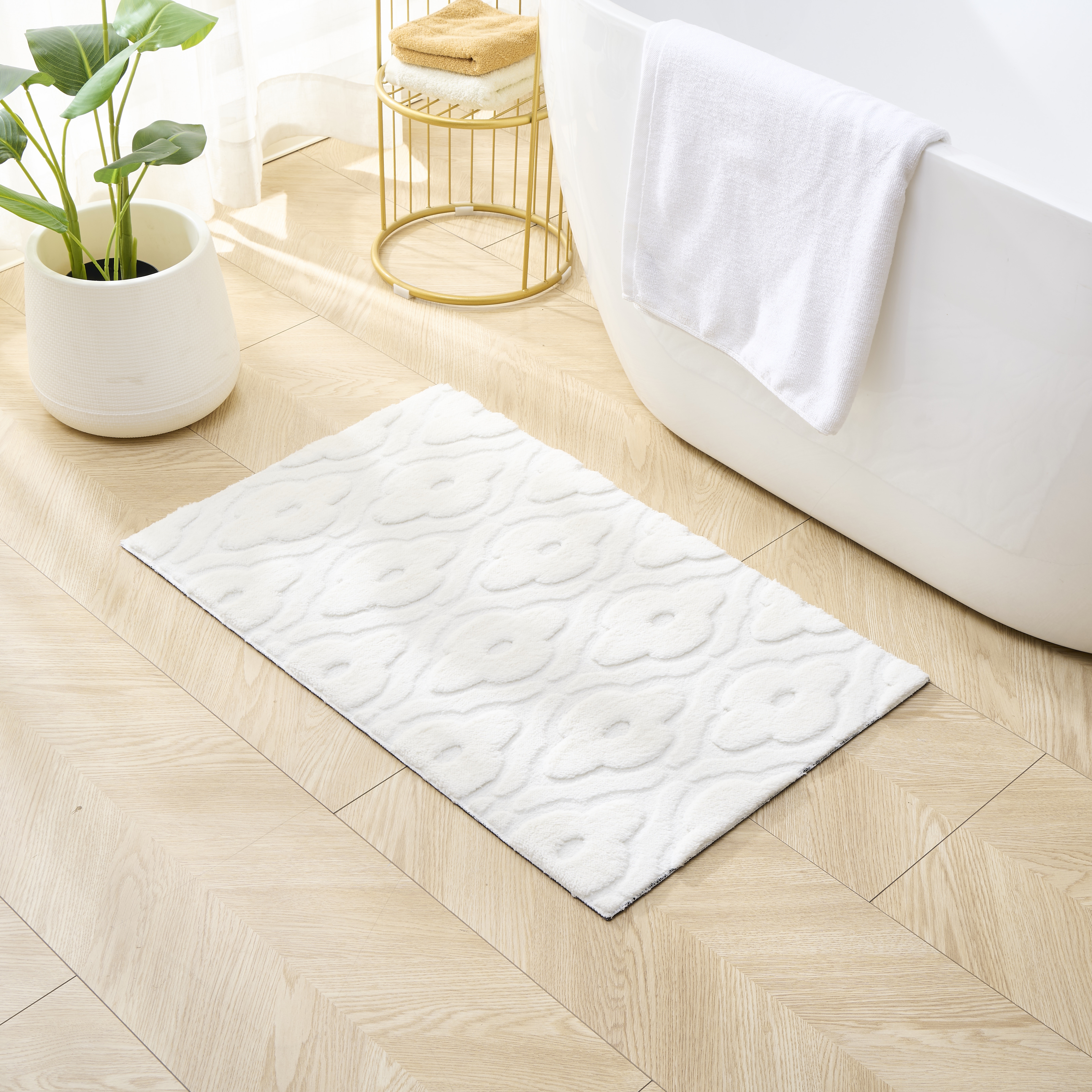 Изображение товара Декоративный коврик Plush PL-06 50x80 см кремовый для интерьера