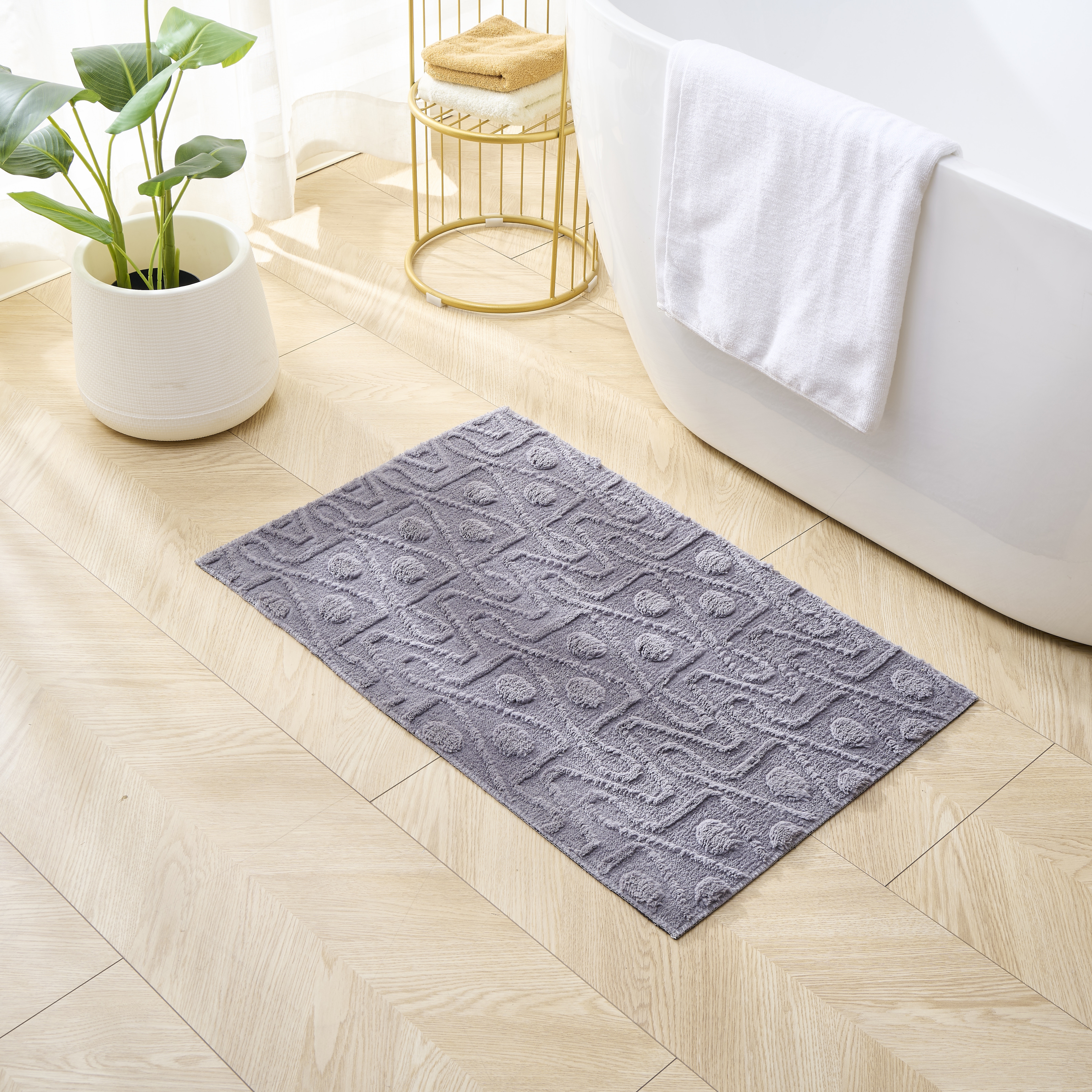 Изображение товара Декоративный коврик Plush 50х80 см темно-серый высокого качества