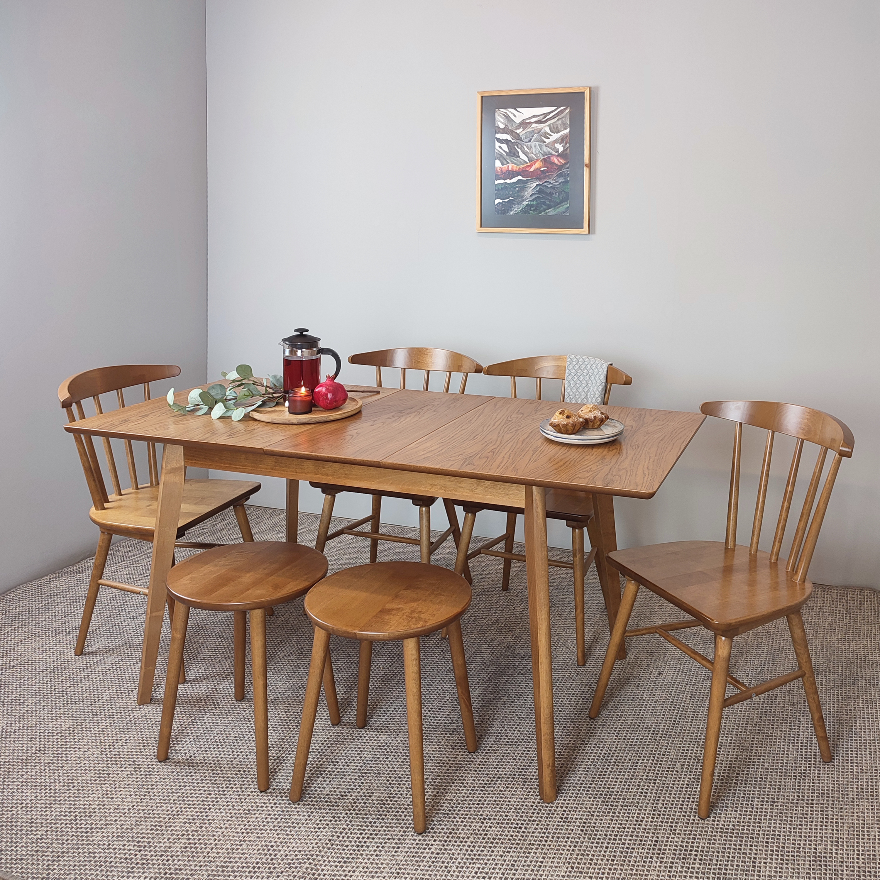 Стол кухонный Экомебель Корт раскладной 70x75x120 см прямоугольный дерево цвет орех - 13