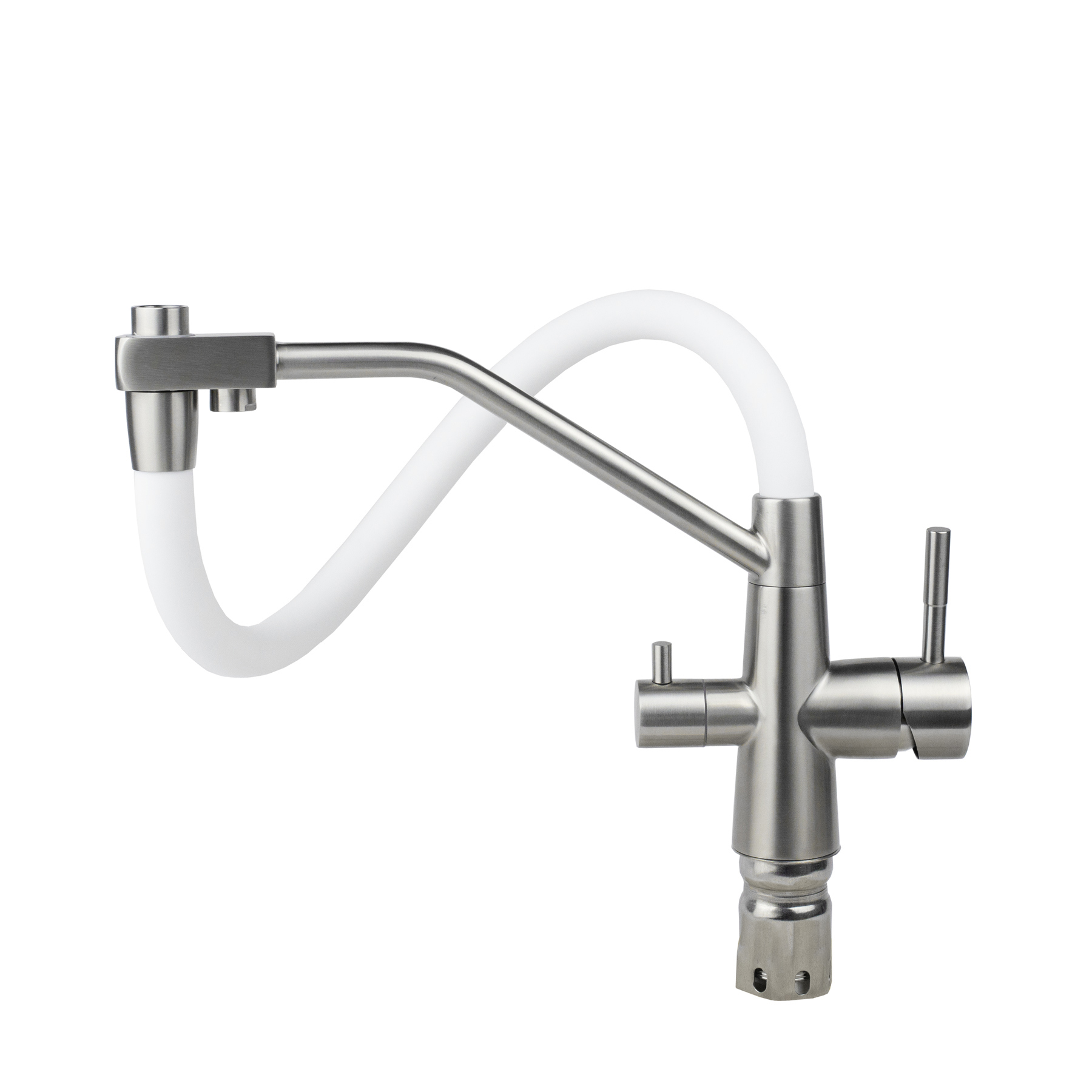 Изображение товара Смеситель для кухни Wasser zimmer Zm 6009 с фильтром и гибким изливом белый