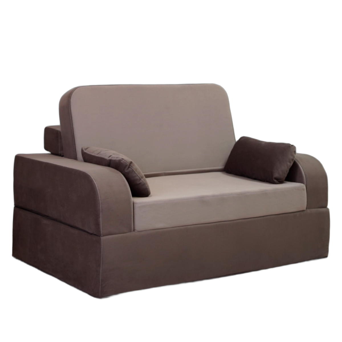 Изображение товара Раскладной диван High performance Miko brown 160x100x100 см велюр коричневый