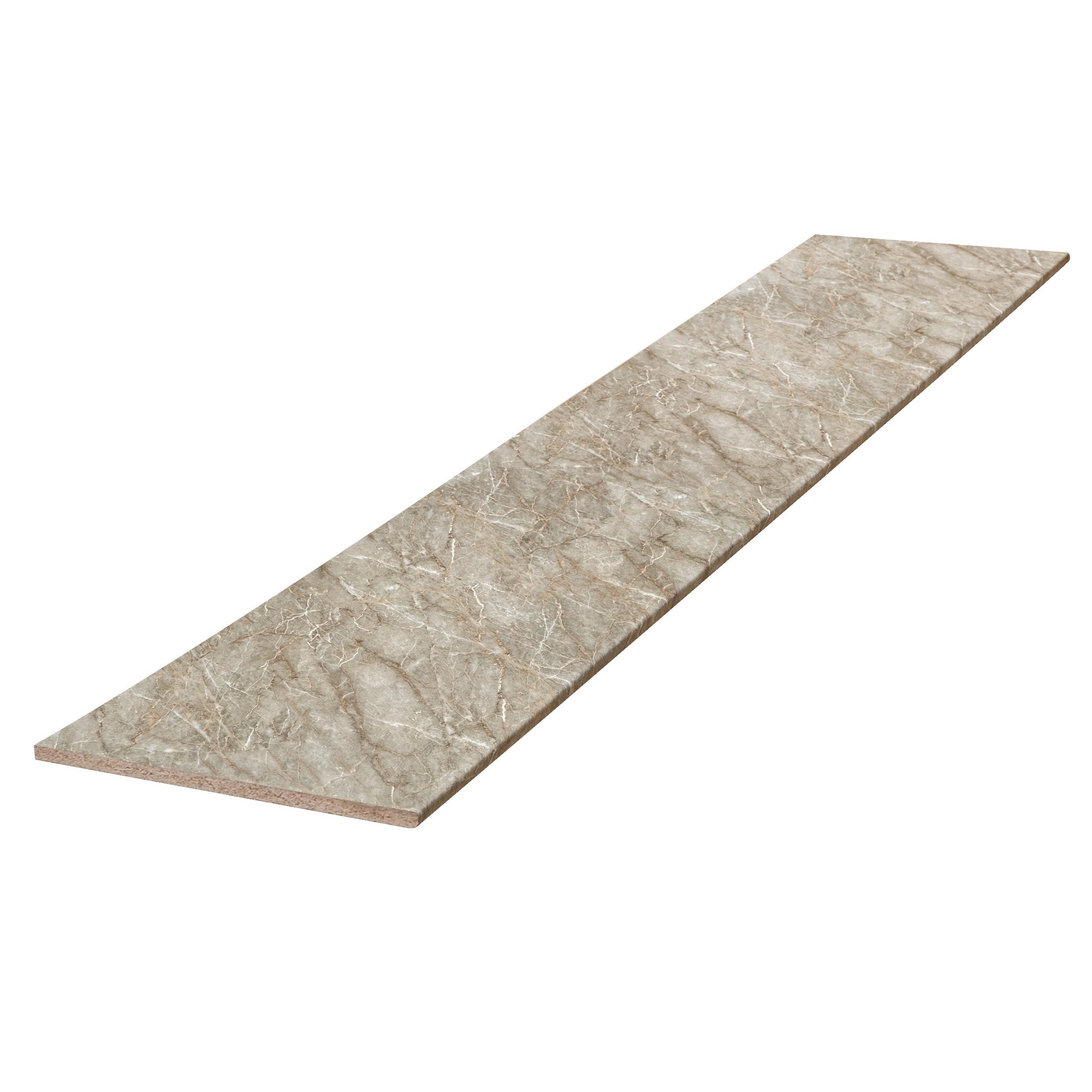 Изображение товара Кухонная столешница Скиф 190x60 см коричневая с кромкой и каплесборником