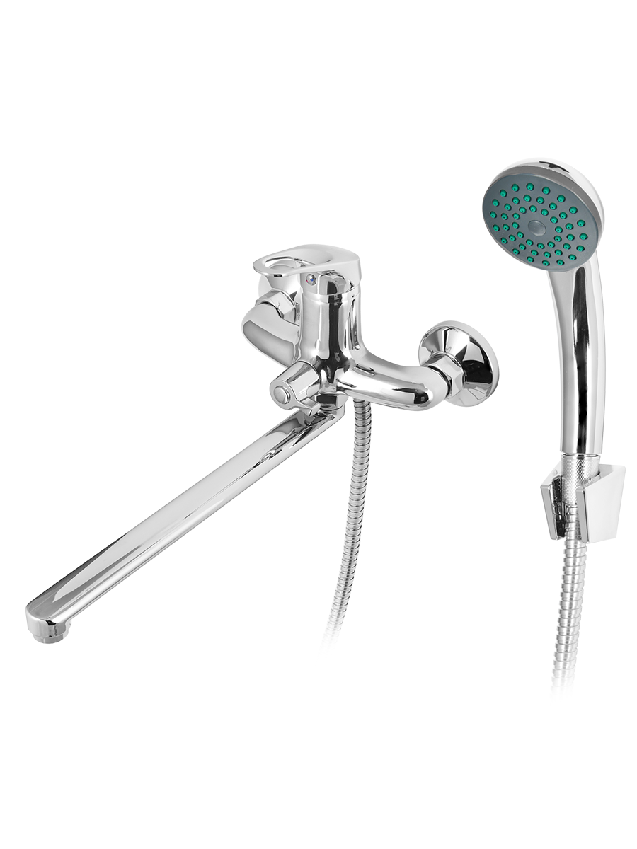 Изображение товара Смеситель для ванны Wisent Wp22213 однорычажный с душевой лейкой цвет хром