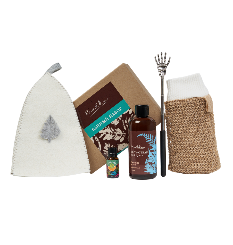 Изображение товара Набор для бани Banika Войлок ароматический массажер и аксессуары 16x21x7.5 см