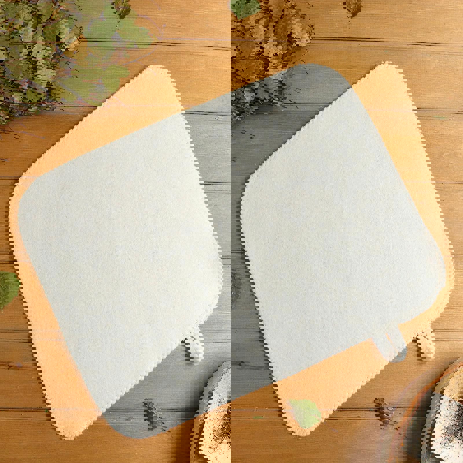 Изображение товара Коврик для бани и сауны Банный Мир 50x40 см войлок цвет белый