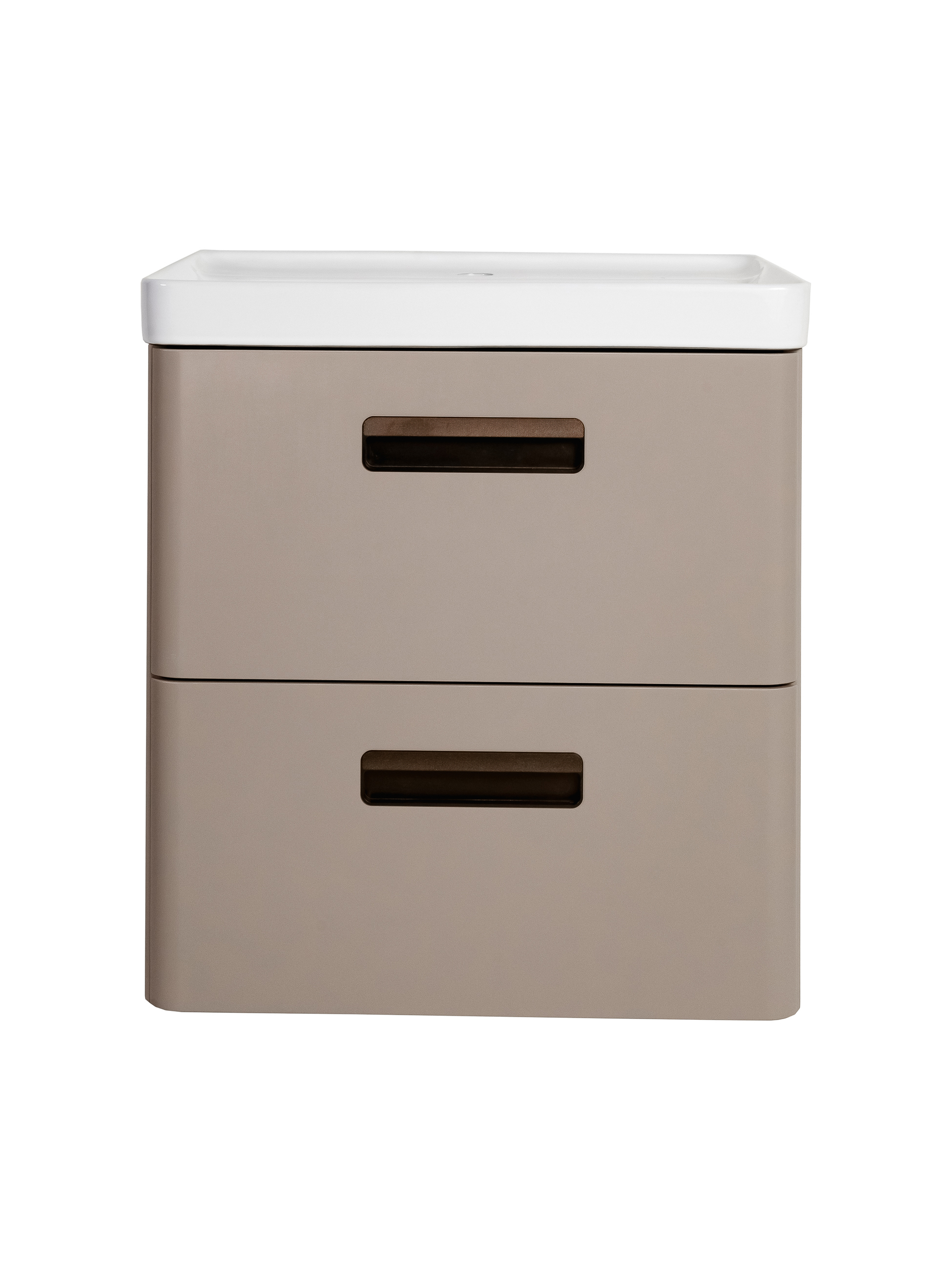 Изображение товара Тумба с раковиной Гарда подвесная 60 см бежевого цвета Россия