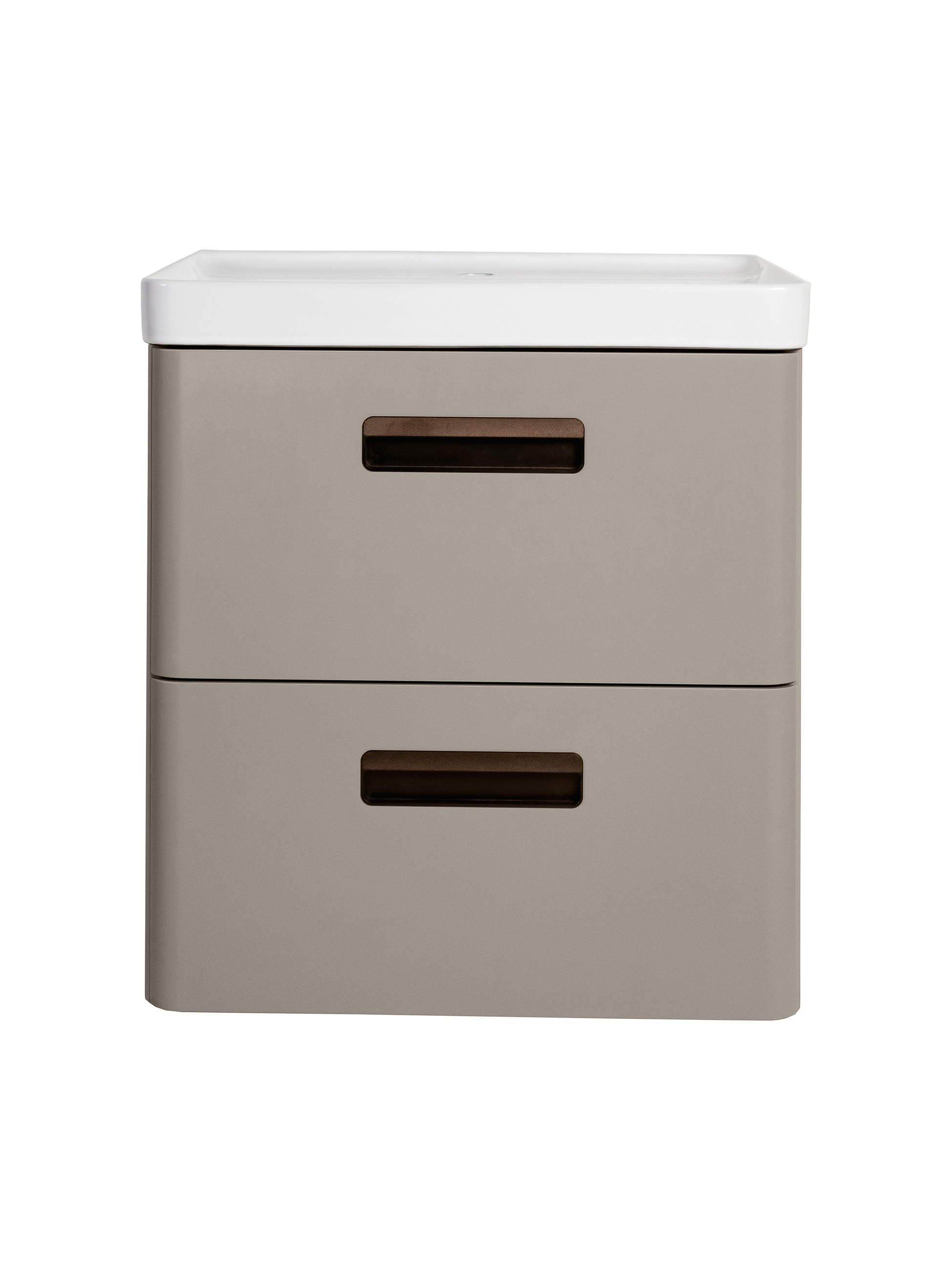 Изображение товара Тумба с раковиной Гарда 80 см подвесная для ванной комнаты, серо-бежевый цвет