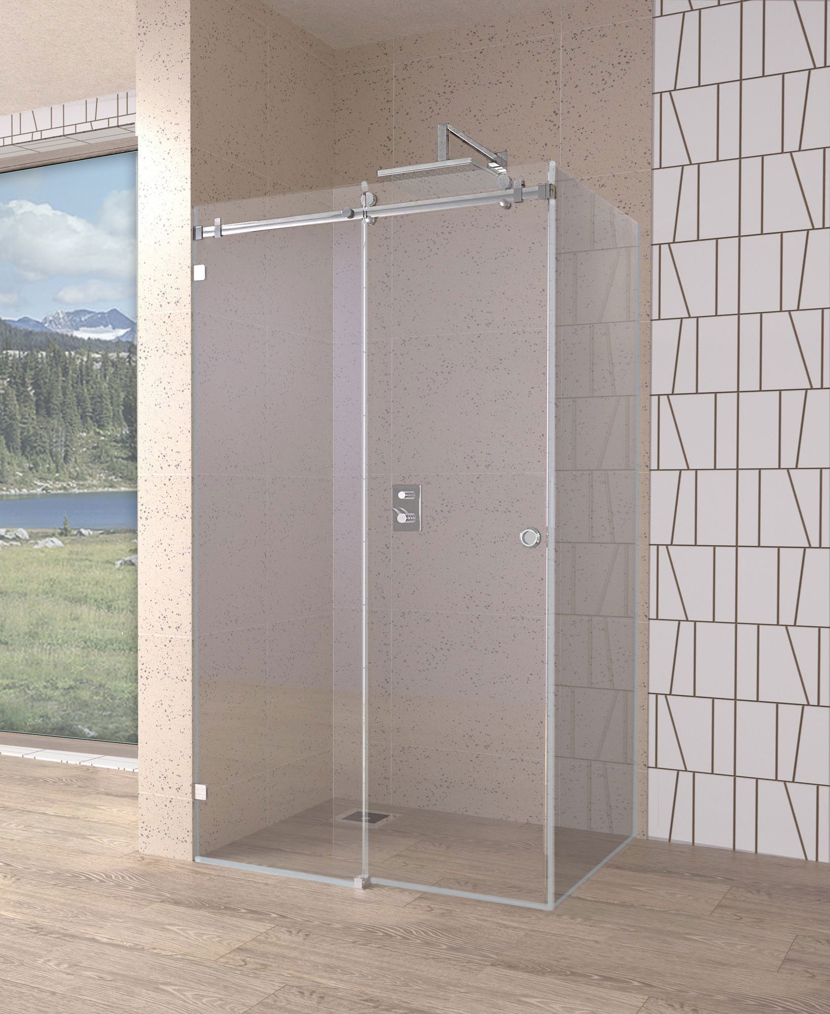 Изображение товара Панель боковая Премиум 195x90 см для душевой перегородки