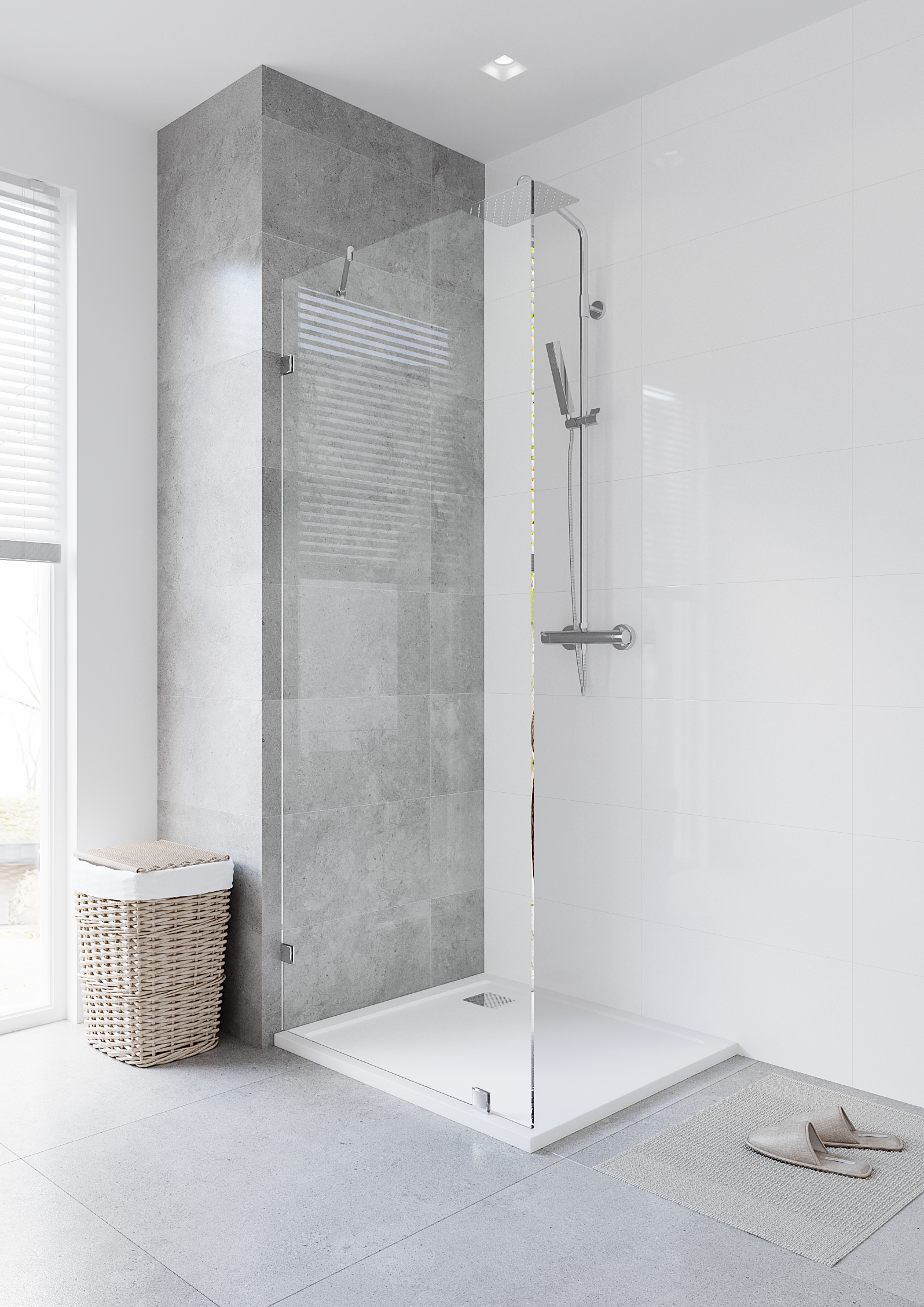 Изображение товара Панель боковая для двери Комфорт Классика 100 см из закаленного стекла