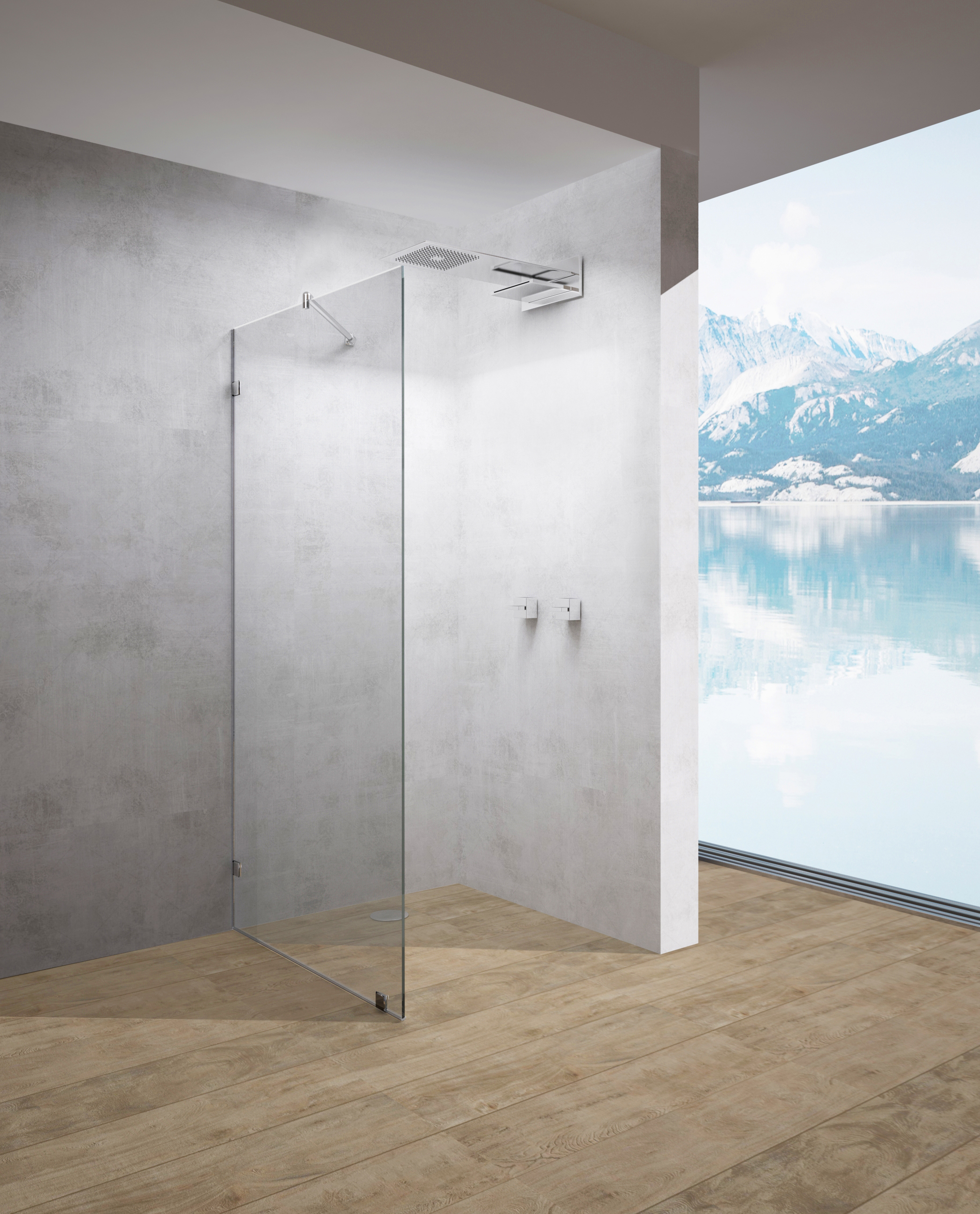 Изображение товара Душевая перегородка Классика 90x195 см из прозрачного стекла