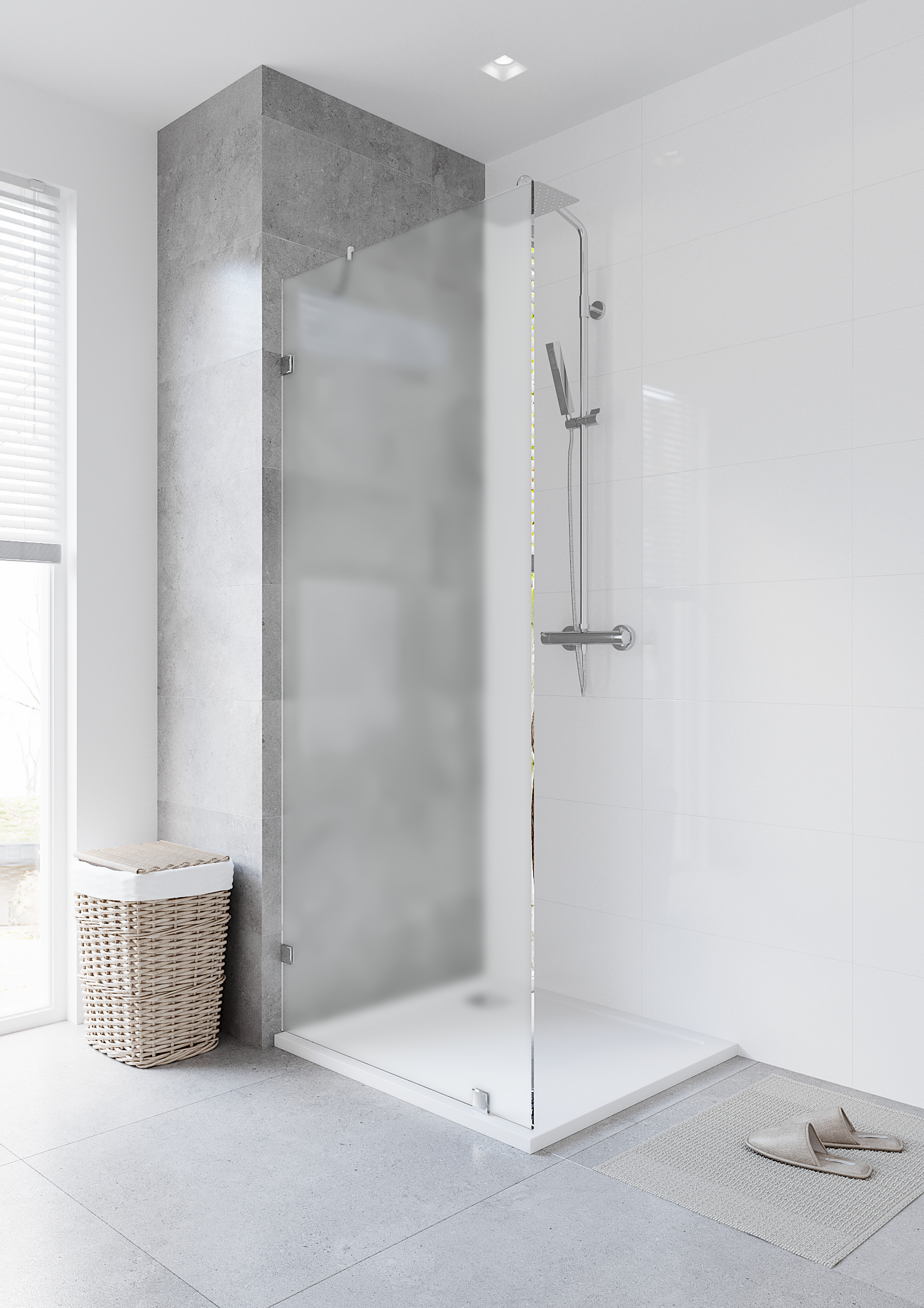 Изображение товара Душевая перегородка Март Классика Комфорт 90x195 см матовое стекло