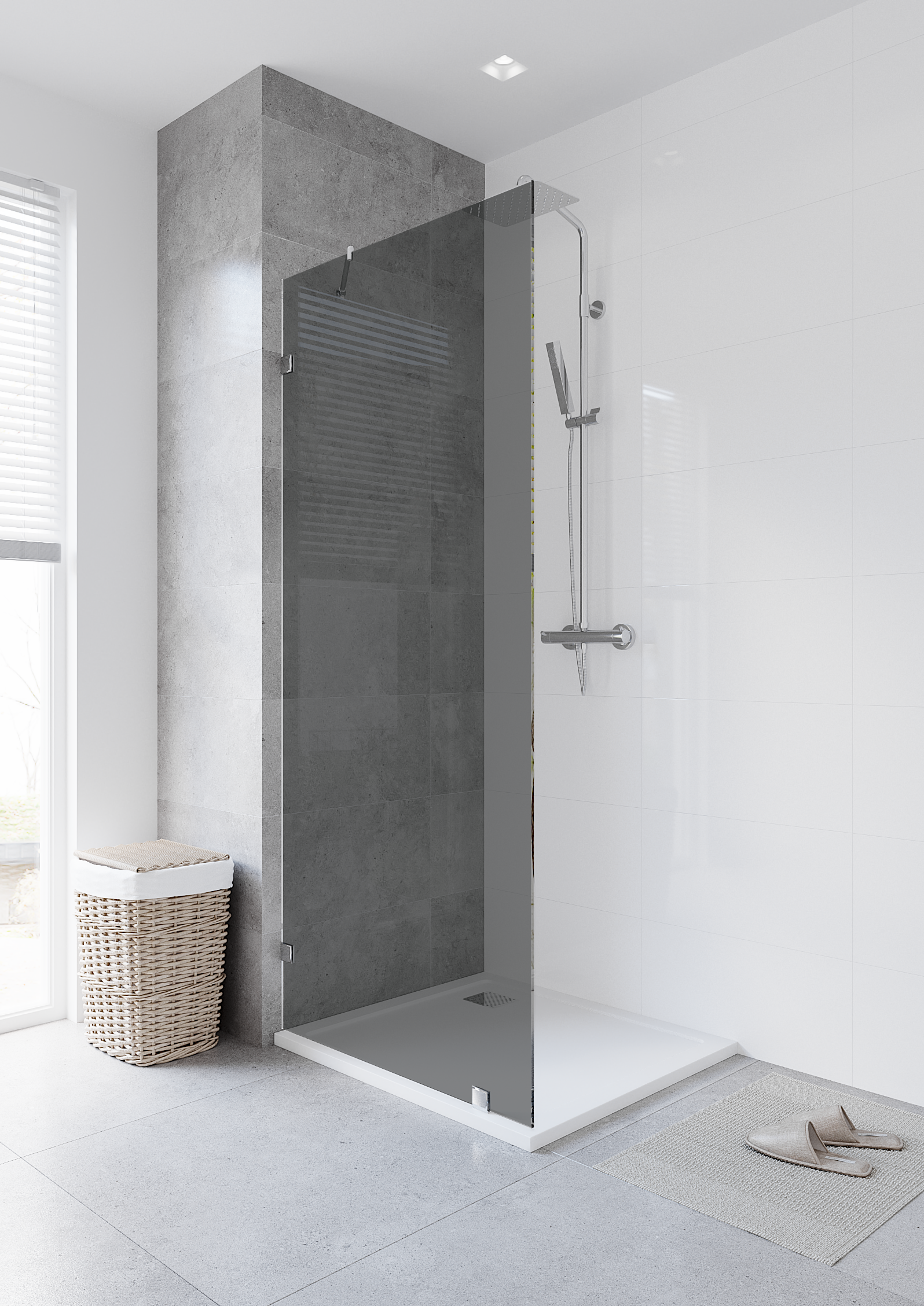 Изображение товара Душевая перегородка Классика боковая 195x100 см тонированная