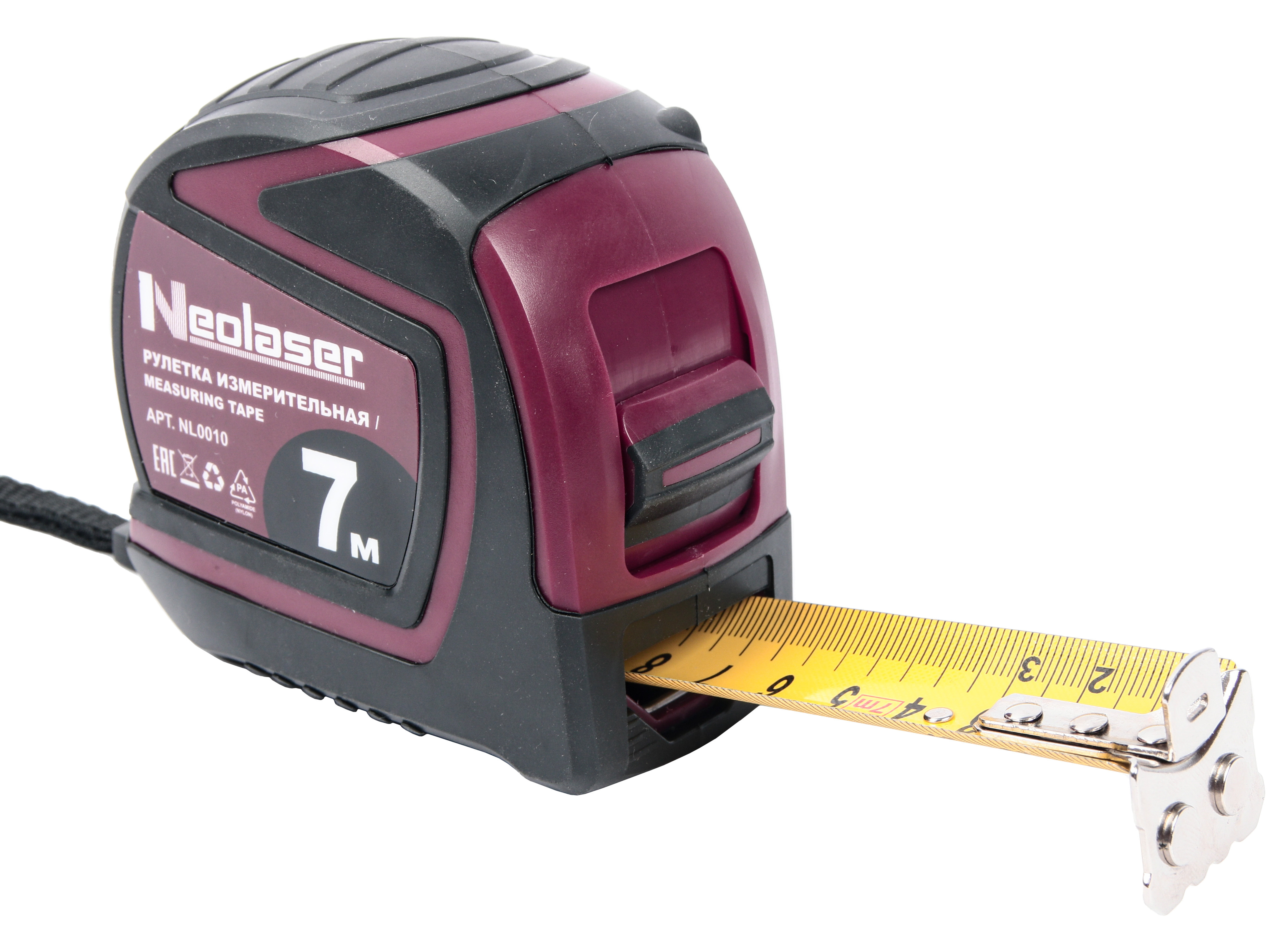 Изображение товара Рулетка Neolaser NL0010 с магнитным наконечником 7 м x 32 мм
