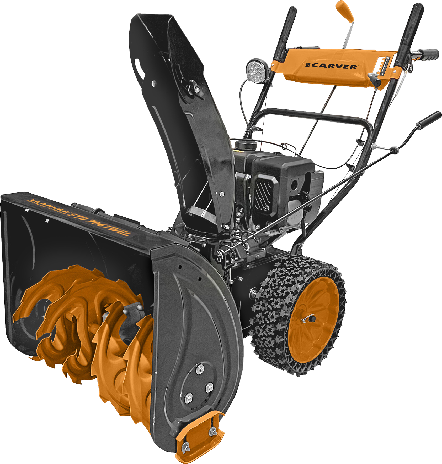 Изображение товара Снегоуборщик бензиновый CARVER STG 7061WEL 61 см 7 л.с.