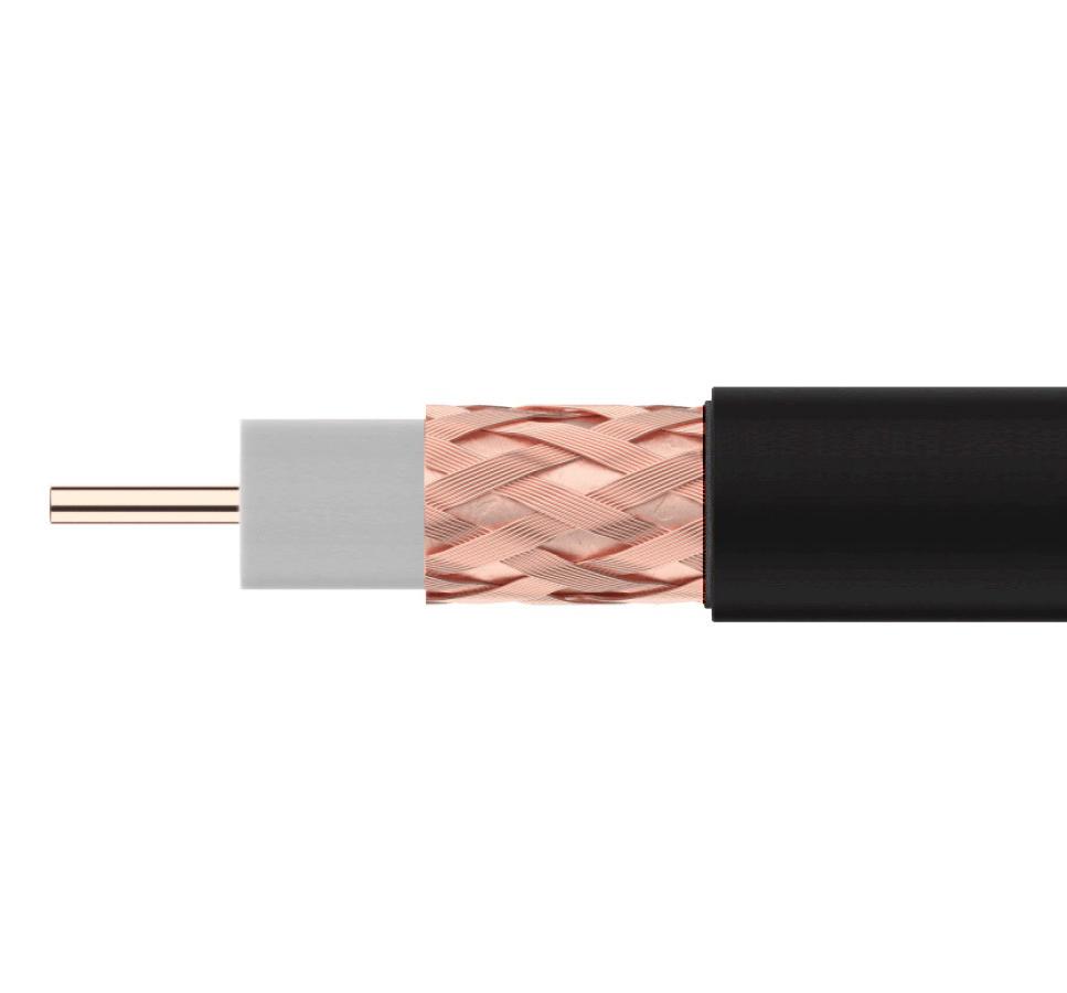 Изображение товара Коаксиальный телевизионный кабель ELECTRALINE 25 м для цифровой и аналоговой передачи сигнала