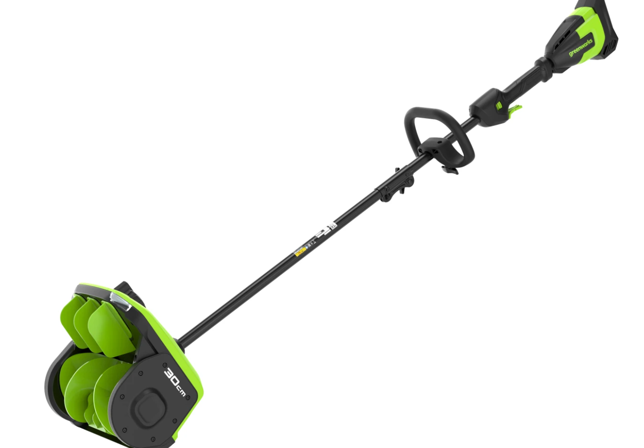 Изображение товара Аккумуляторный снегоуборщик Greenworks GD40SS2 30 см бесщёточный, 40 В, светодиодные фары