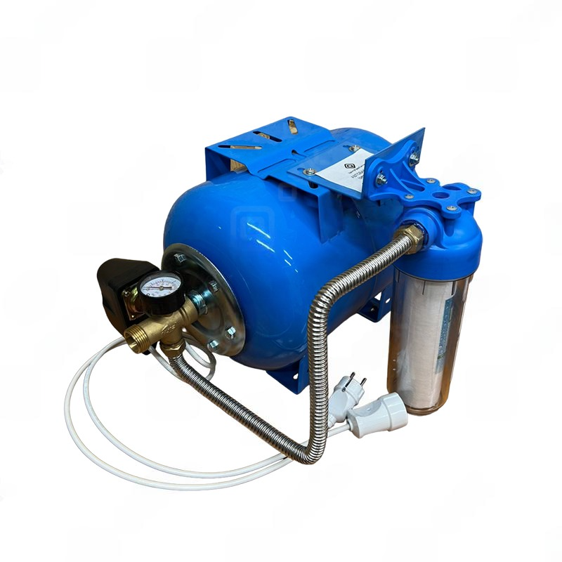 Изображение товара Гидроаккумулятор горизонтальный 50 л Ovksystems с реле давления и фильтром