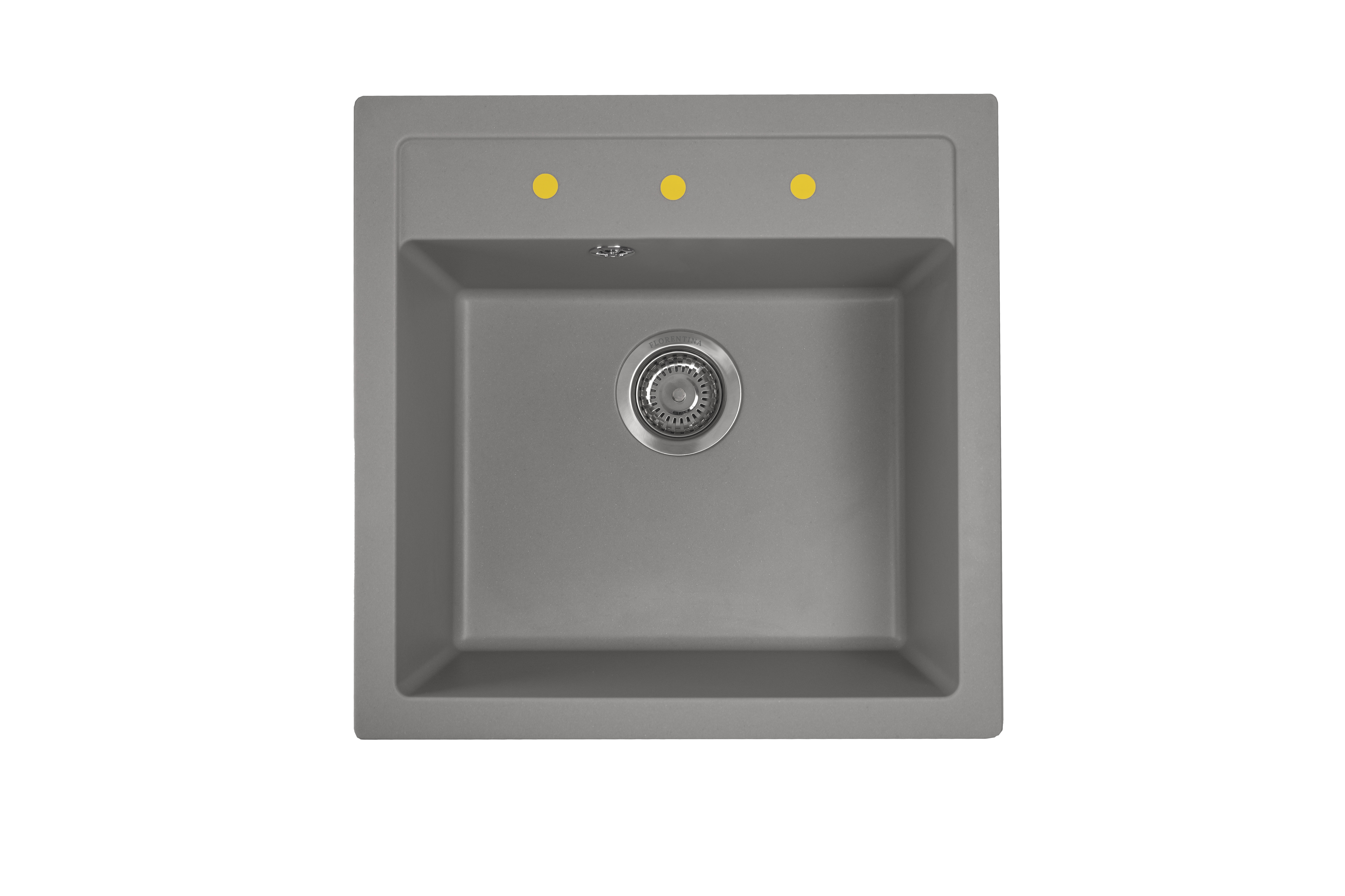 Изображение товара Врезная кухонная мойка Florentina Липси 510 из искусственного камня серый