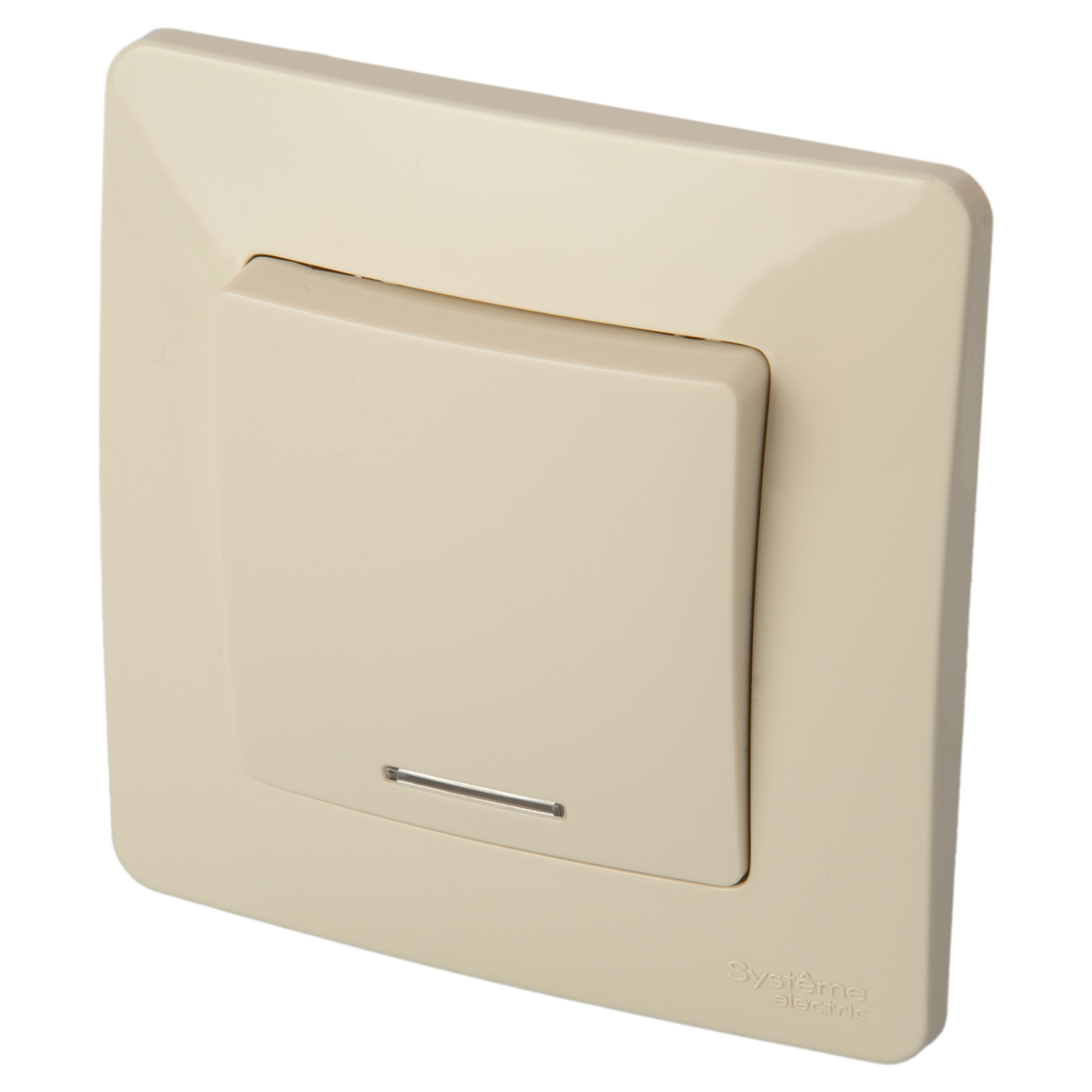 Изображение товара Переключатель встраиваемый Systeme Electric Blanca 1 клавиша с подсветкой цвет бежевый