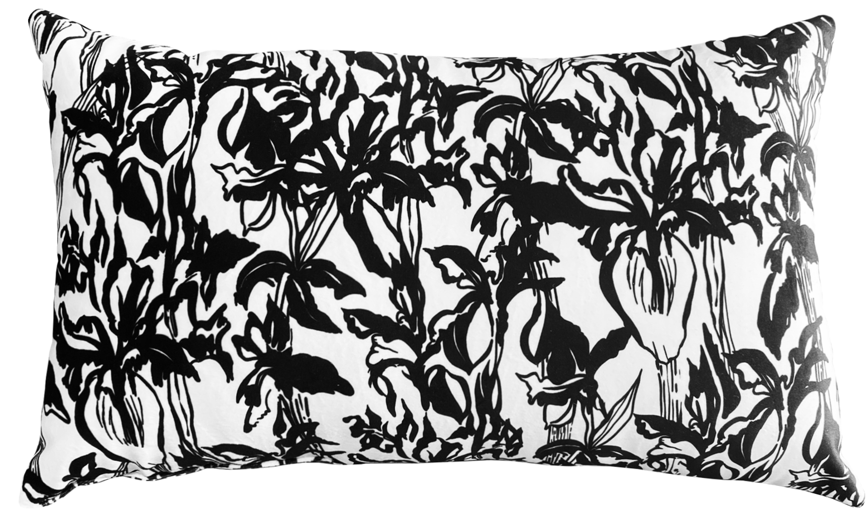 Изображение товара Декоративная подушка Елис 30x50 см черно-белый современный дизайн