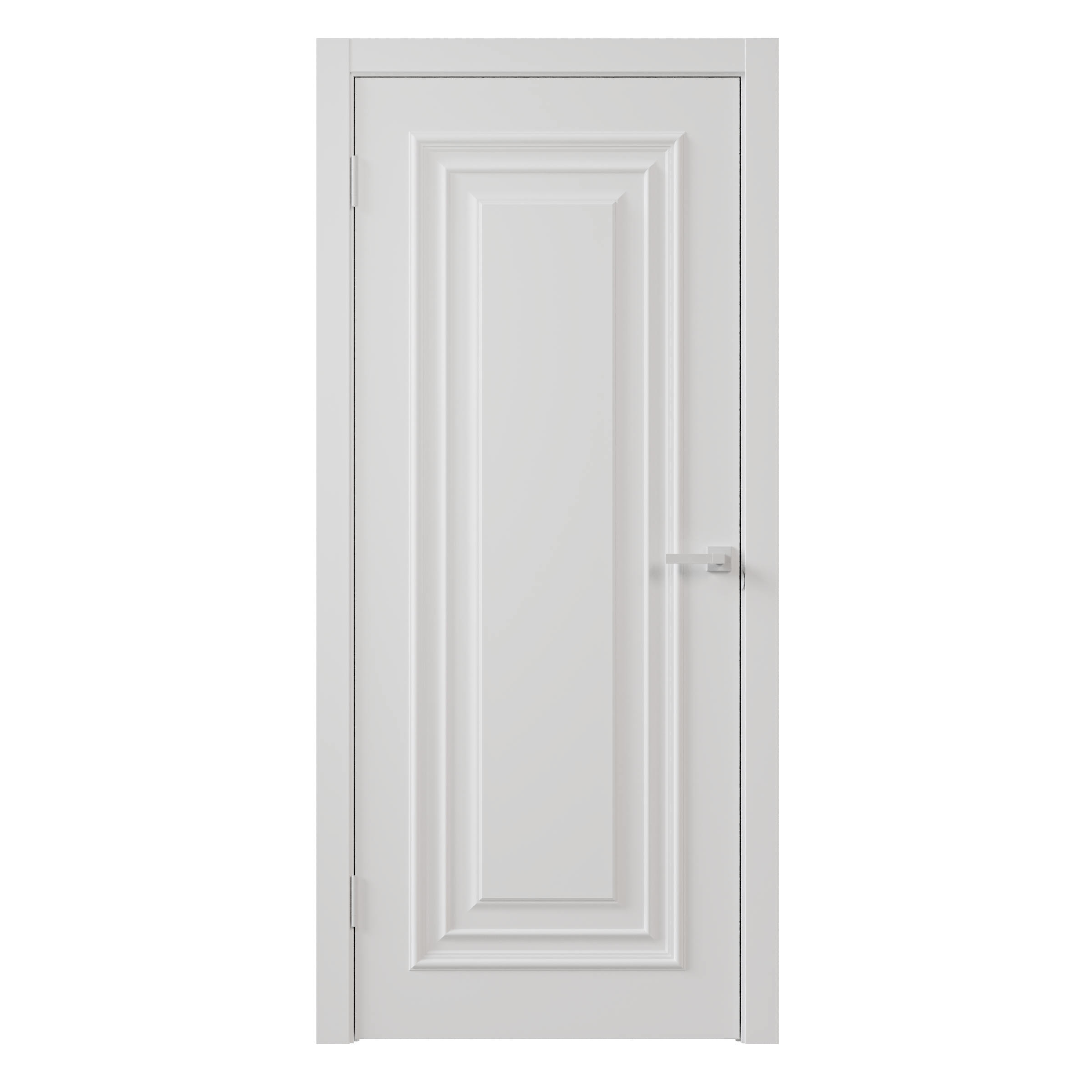 Изображение товара Дверь межкомнатная глухая Диана 1 70x220 см эмаль цвет белый с замком и петлями