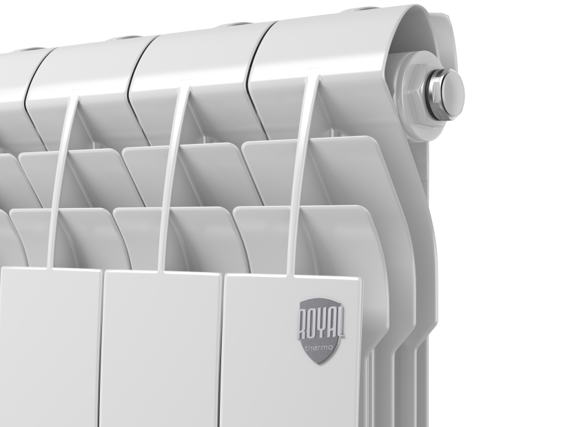 Радиатор секционный Royal Thermo Biliner Alum 500/87 6 секций боковое подключение алюминий белый - 6