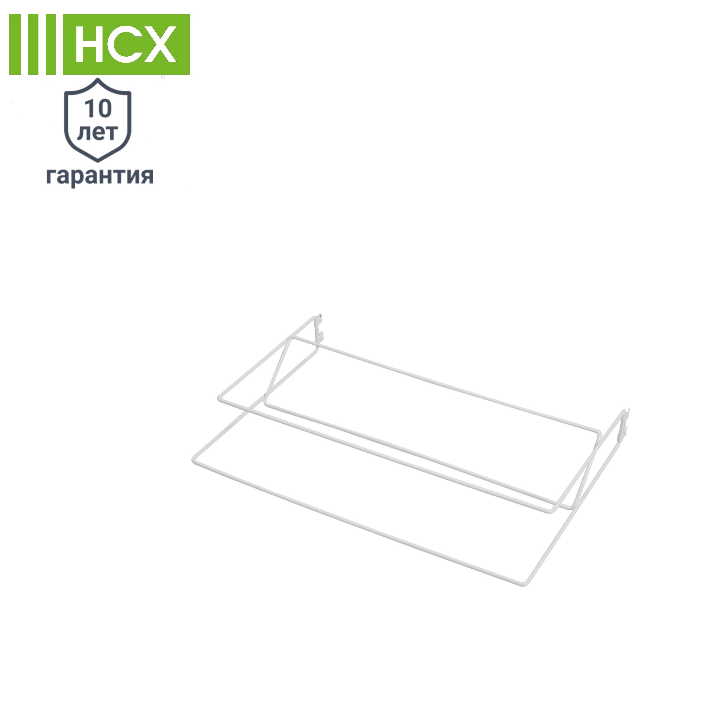 Изображение товара Полка для обуви НСХ 38x8.8x54.4 см из стали, белая, прочная и удобная